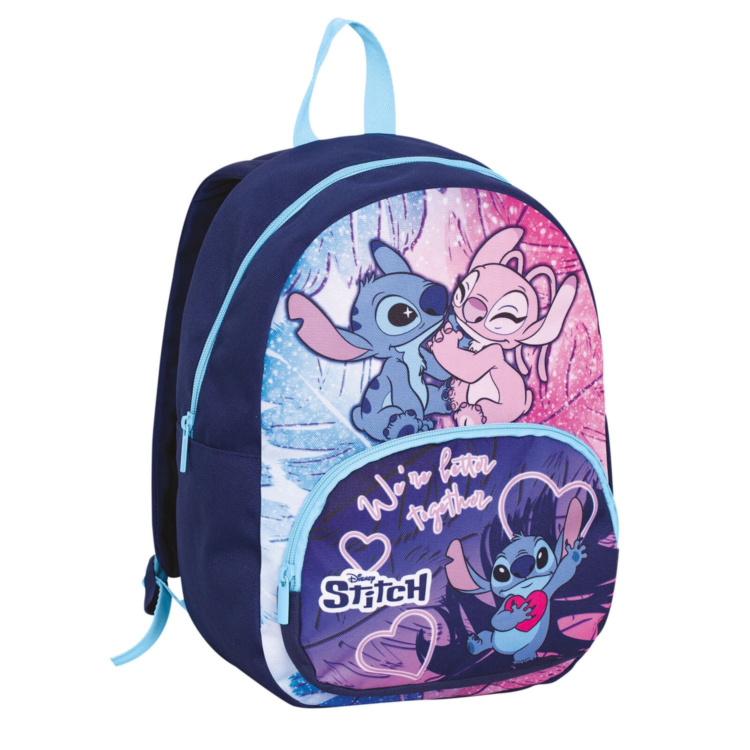 Zaino small disney stitch asilo con tasca frontale con zip - SEVEN, Disney Stitch