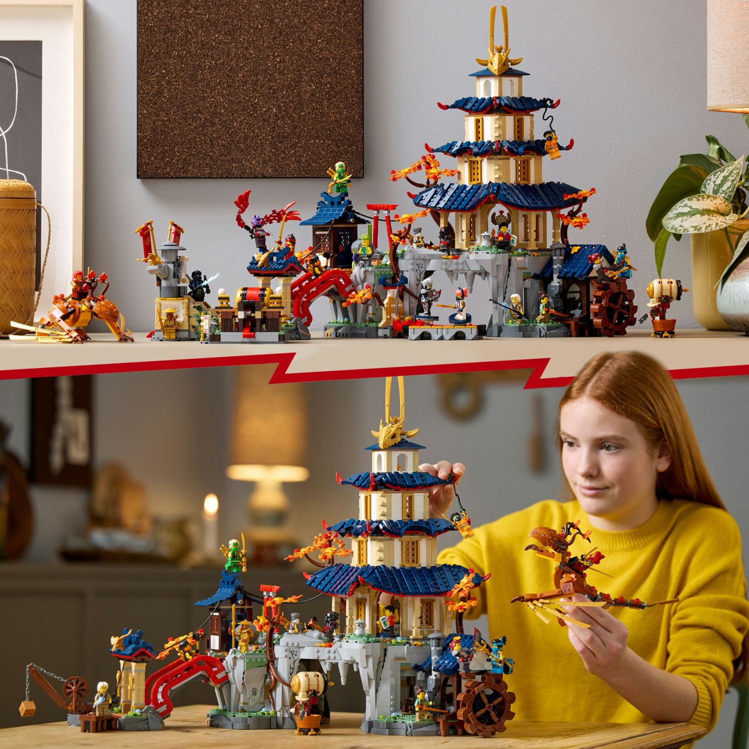 Lego ninjago 71814 torneo città tempio: pagoda, 13 minifigure 14+ - LEGO NINJAGO, Lego