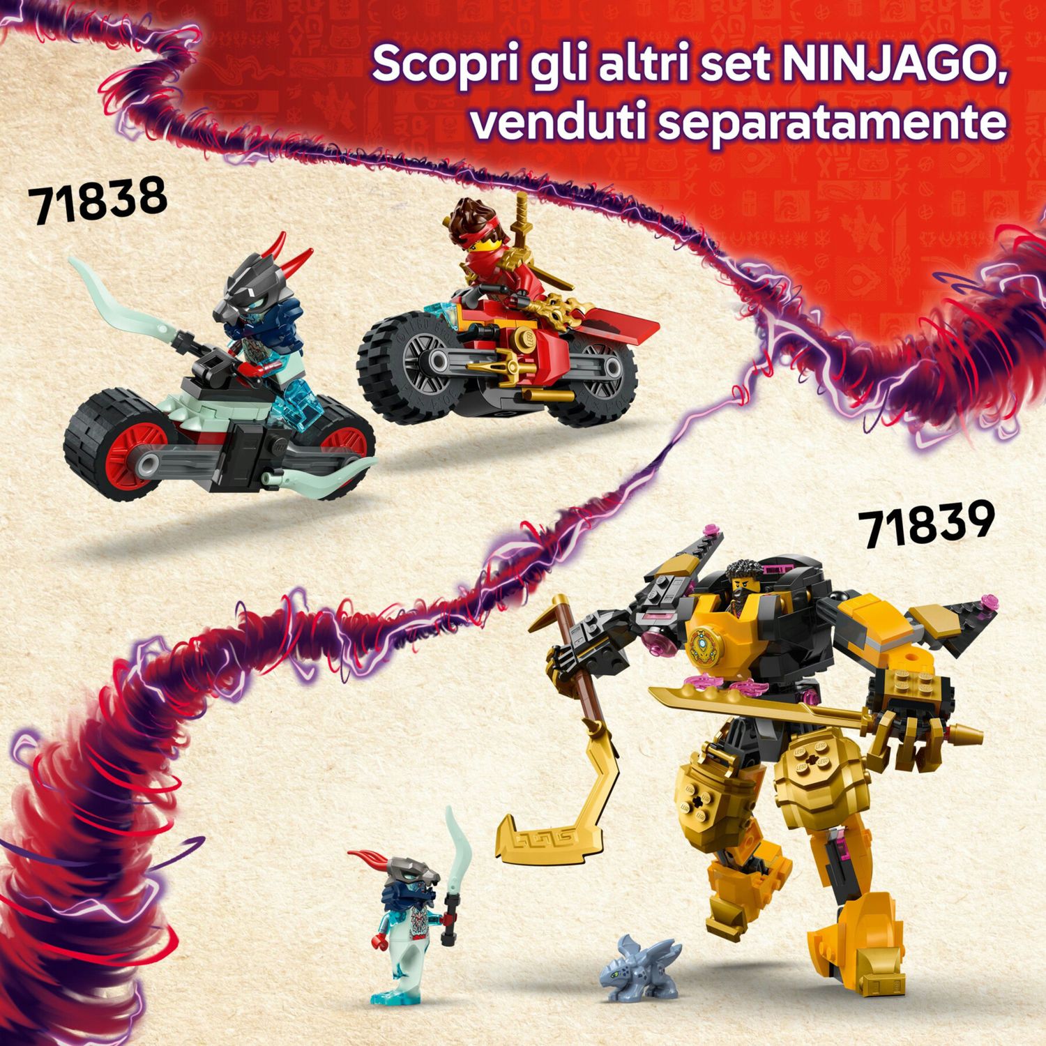 Lego ninjago 71842 rontu drago maestro: snodabile, 3 minifigure 7+ - LEGO NINJAGO, Lego