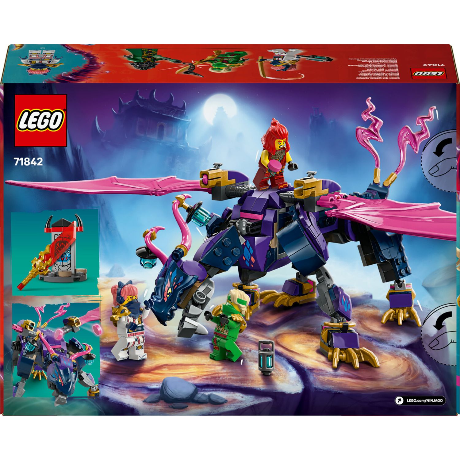Lego ninjago 71842 rontu drago maestro: snodabile, 3 minifigure 7+ - LEGO NINJAGO, Lego