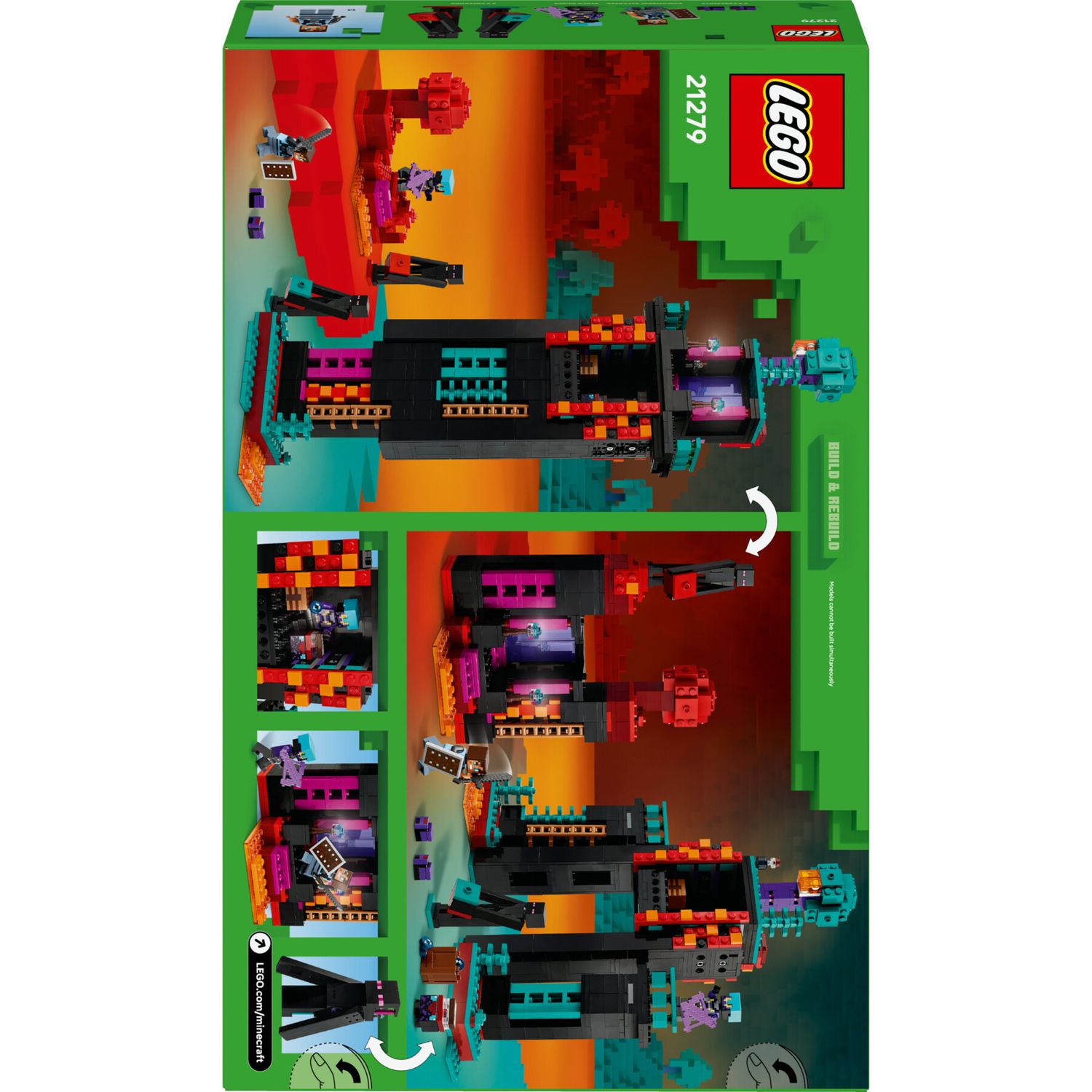 Lego minecraft 21279 2in1 torre enderman: modulare, 6 personaggi 9+ - Lego
