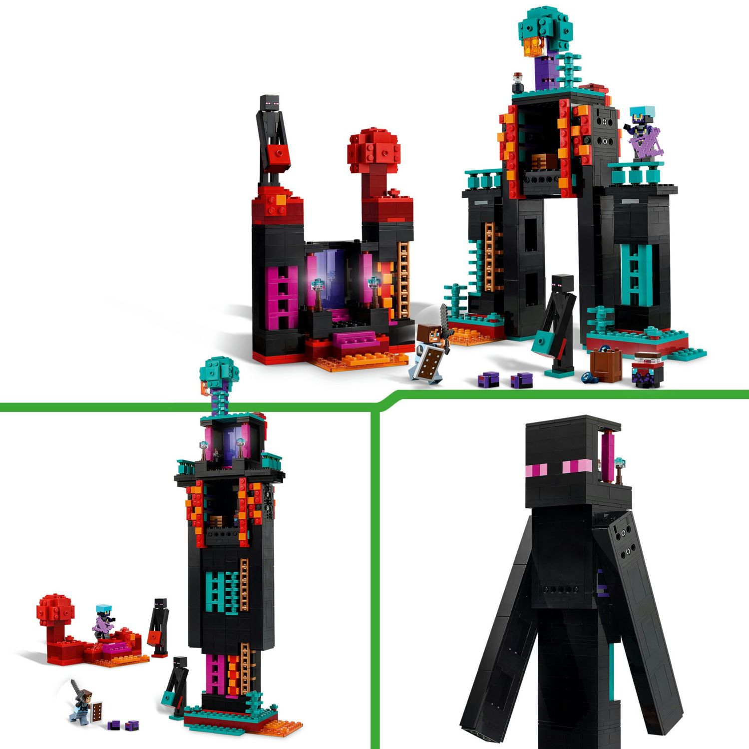 Lego minecraft 21279 2in1 torre enderman: modulare, 6 personaggi 9+ - Lego