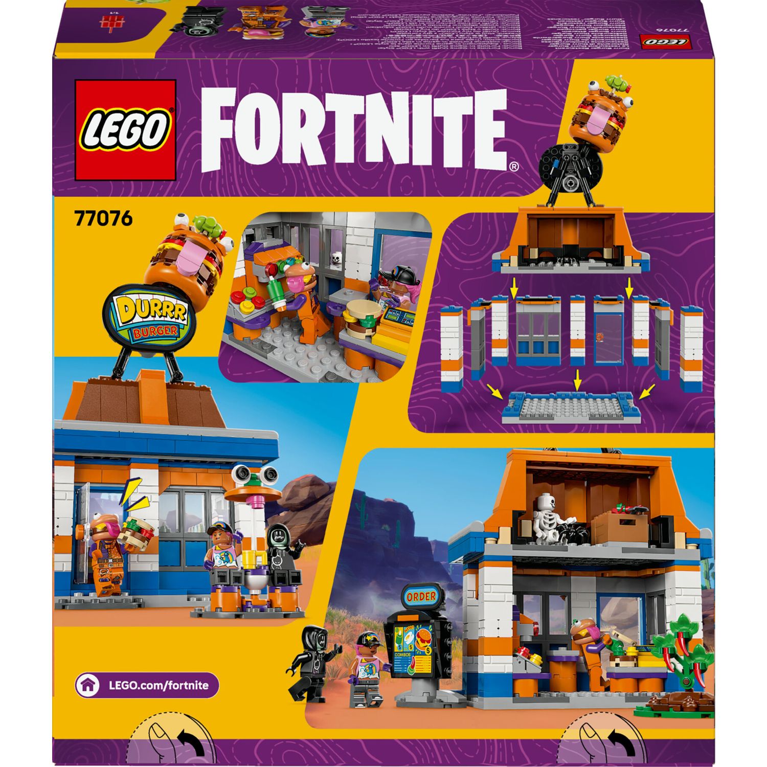 Lego fortnite 77076 ristorante durrr burger: 3 minifigure, gaming 10+ - Lego