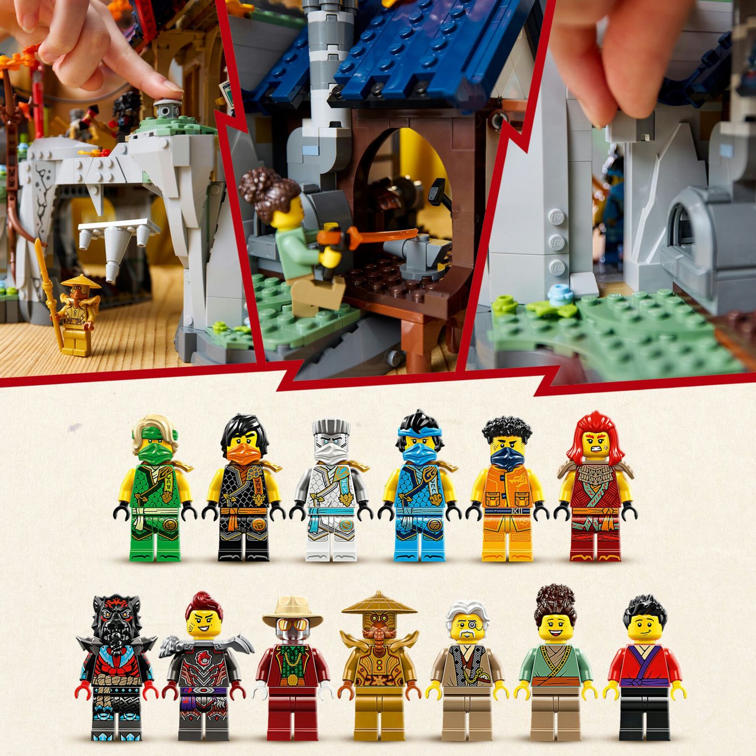 Lego ninjago 71814 torneo città tempio: pagoda, 13 minifigure 14+ - LEGO NINJAGO, Lego
