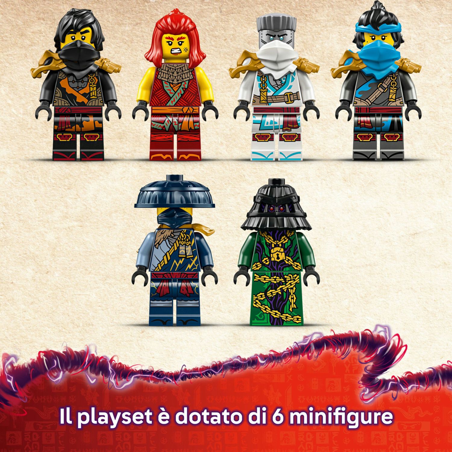 Lego ninjago 71848 bounty del tempio: barca, vele mobili, 6 minifigure 14+ - LEGO NINJAGO, Lego