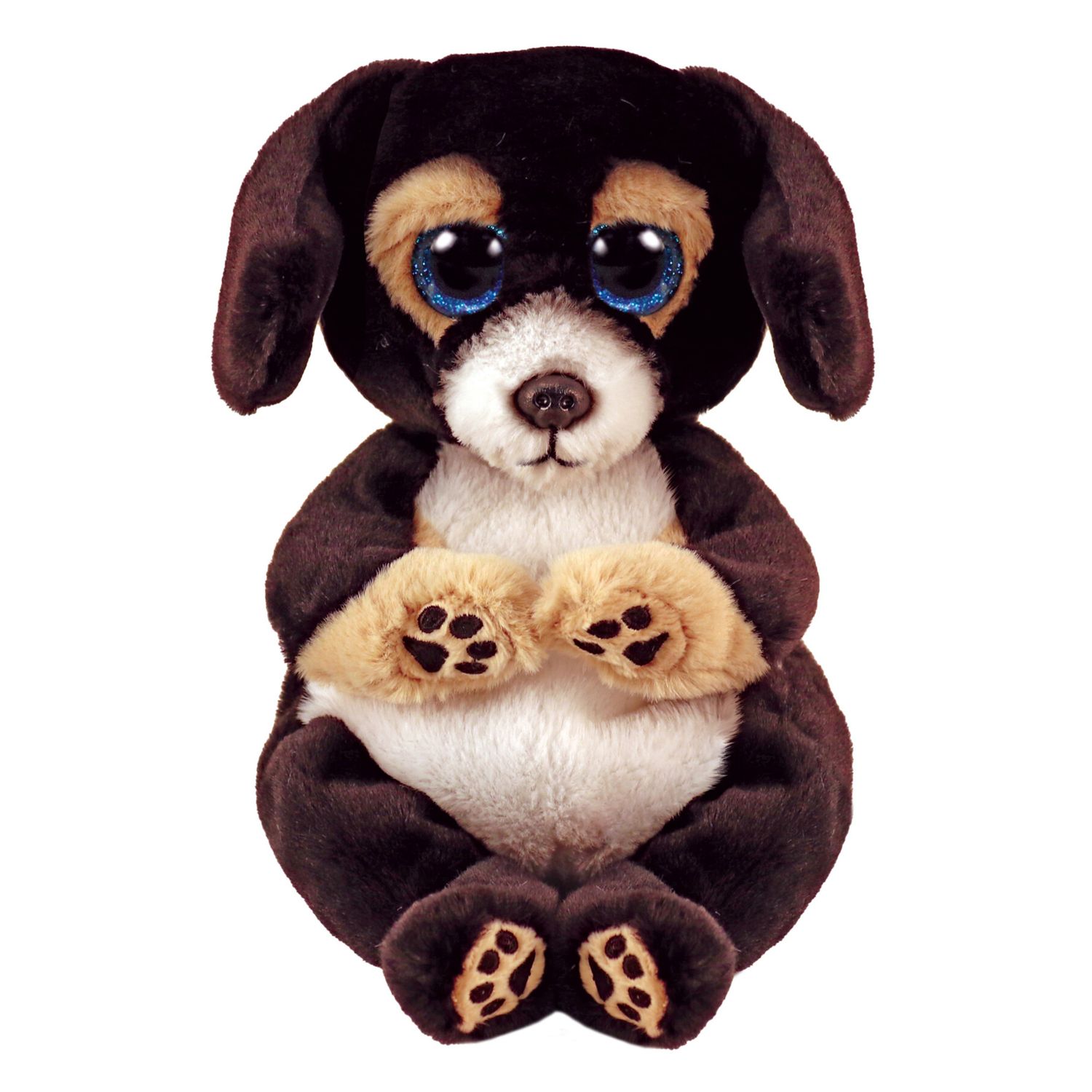 Ty beanie bellies - cane - ranger - nero e bianco - cagnolino con occhioni azzurri glitter - i peluche morbidi e coccolosi - 20 cm - 40700 - TY