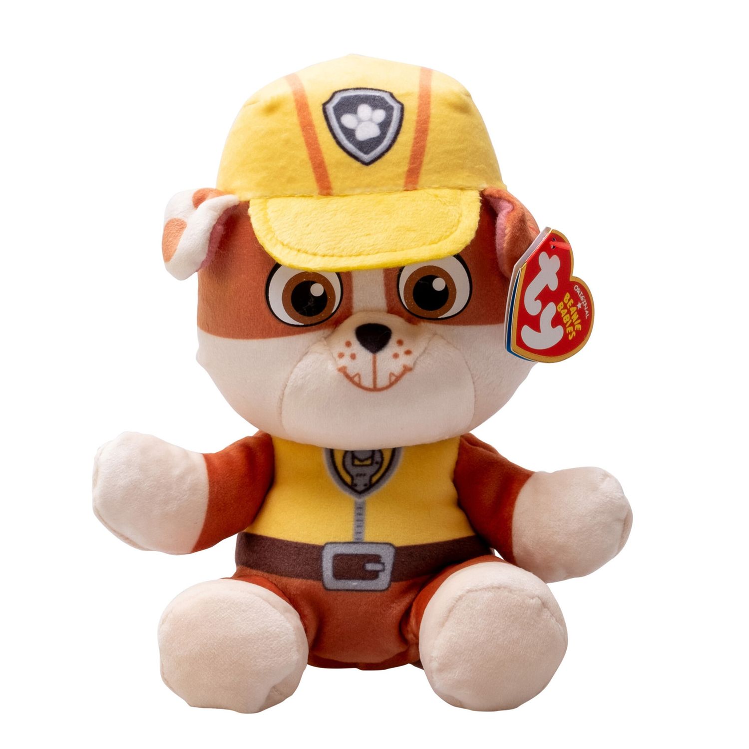 Ty - collezione paw patrol, rubble, tutti gli eroi della squadra dei cuccioli in versione floppy, morbido peluche da collezionare- 20 cm - t44020 - TY, Paw Patrol