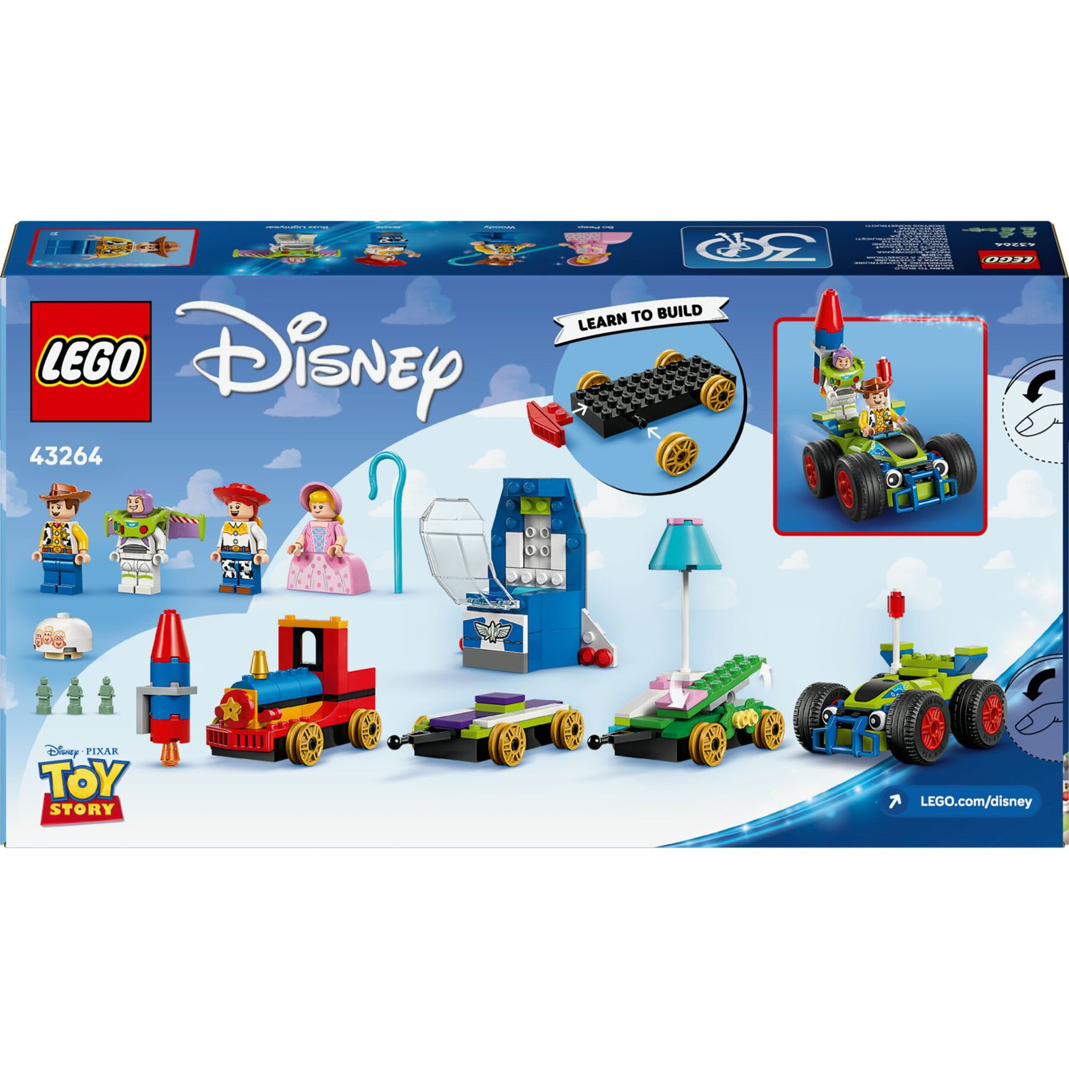 Lego disney pixar 43264 toy story: treno rc, auto, 4 minifigure 4+ - Disney, Lego