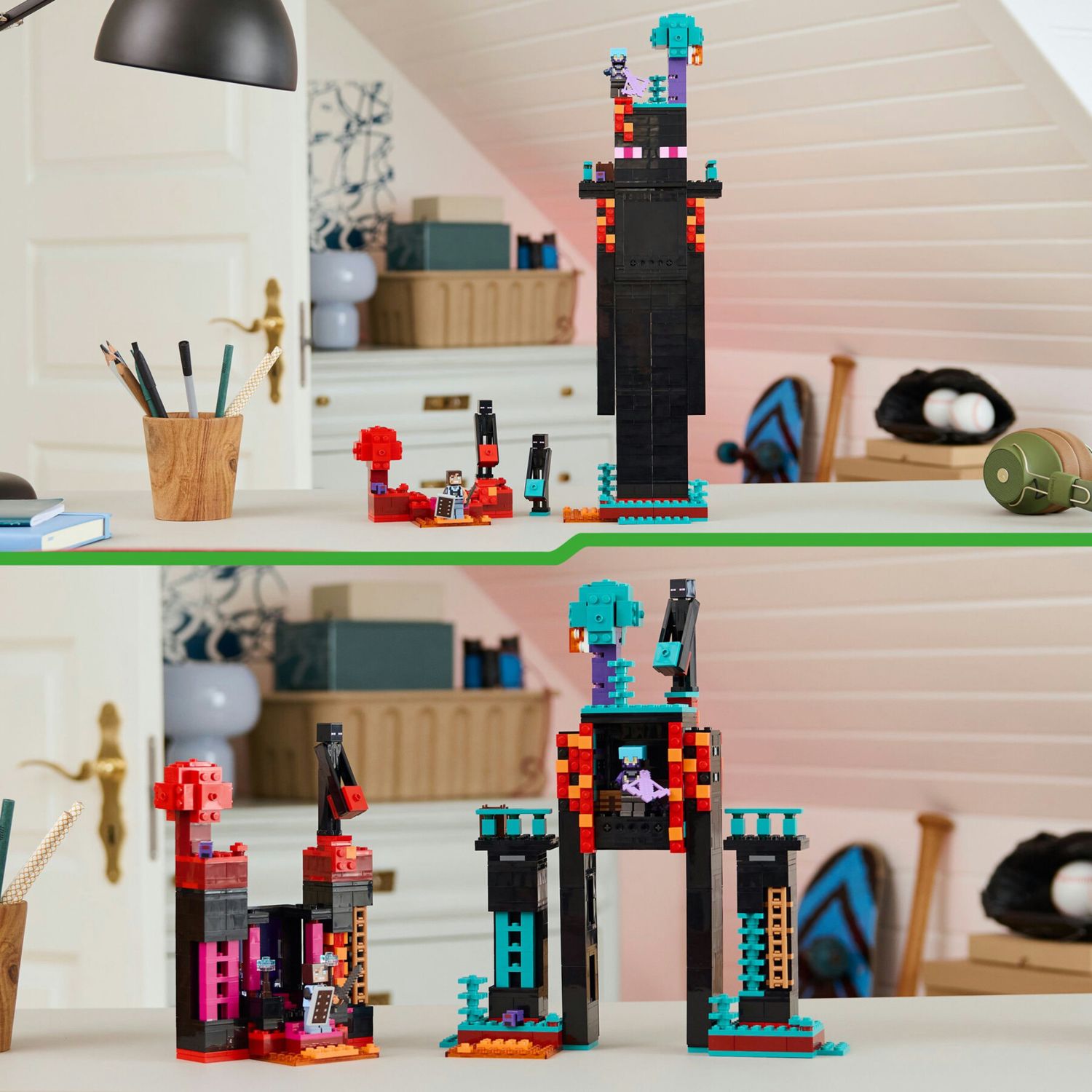 Lego minecraft 21279 2in1 torre enderman: modulare, 6 personaggi 9+ - Lego