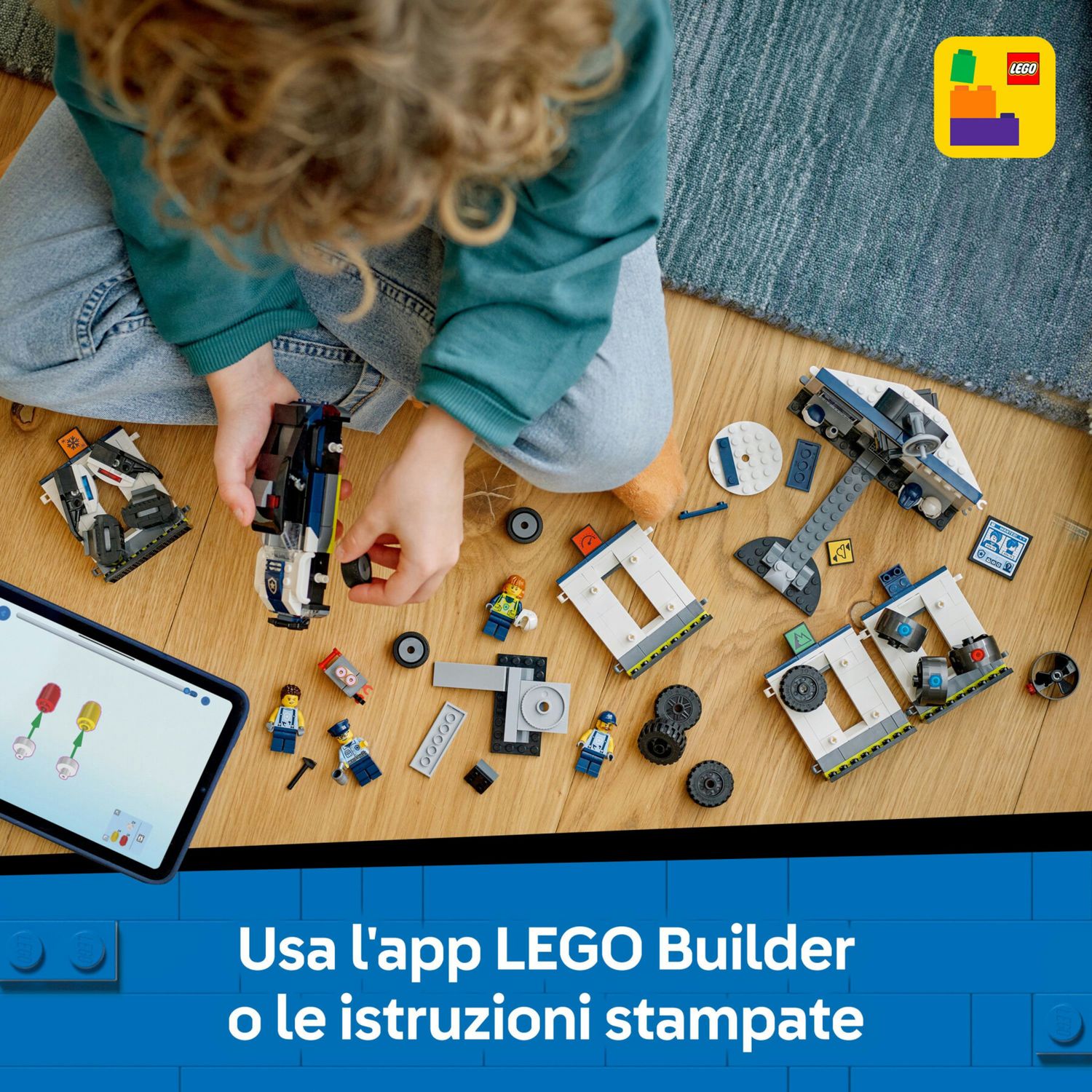 Lego city 60457 officina auto polizia: modulare, 4 minifigure 6+ - LEGO CITY, Lego