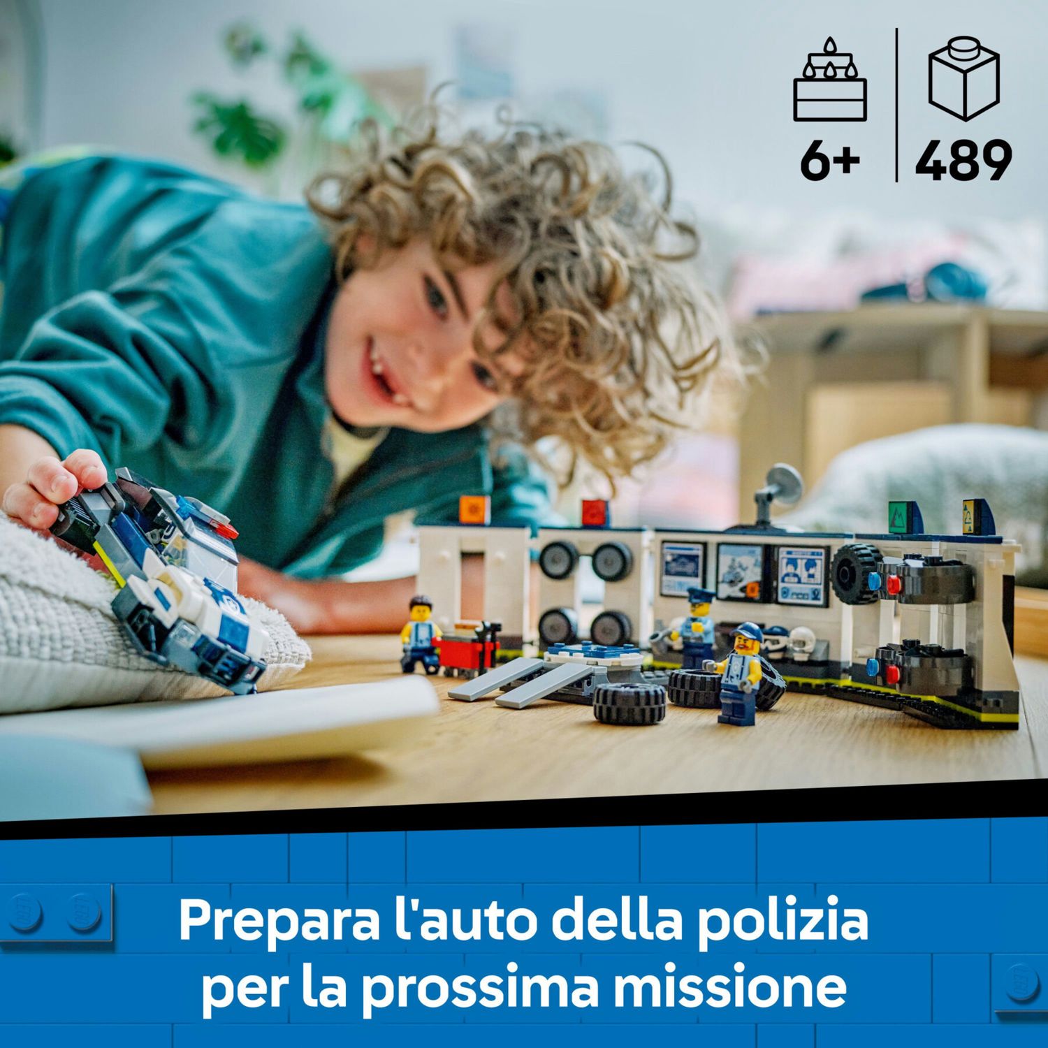 Lego city 60457 officina auto polizia: modulare, 4 minifigure 6+ - LEGO CITY, Lego