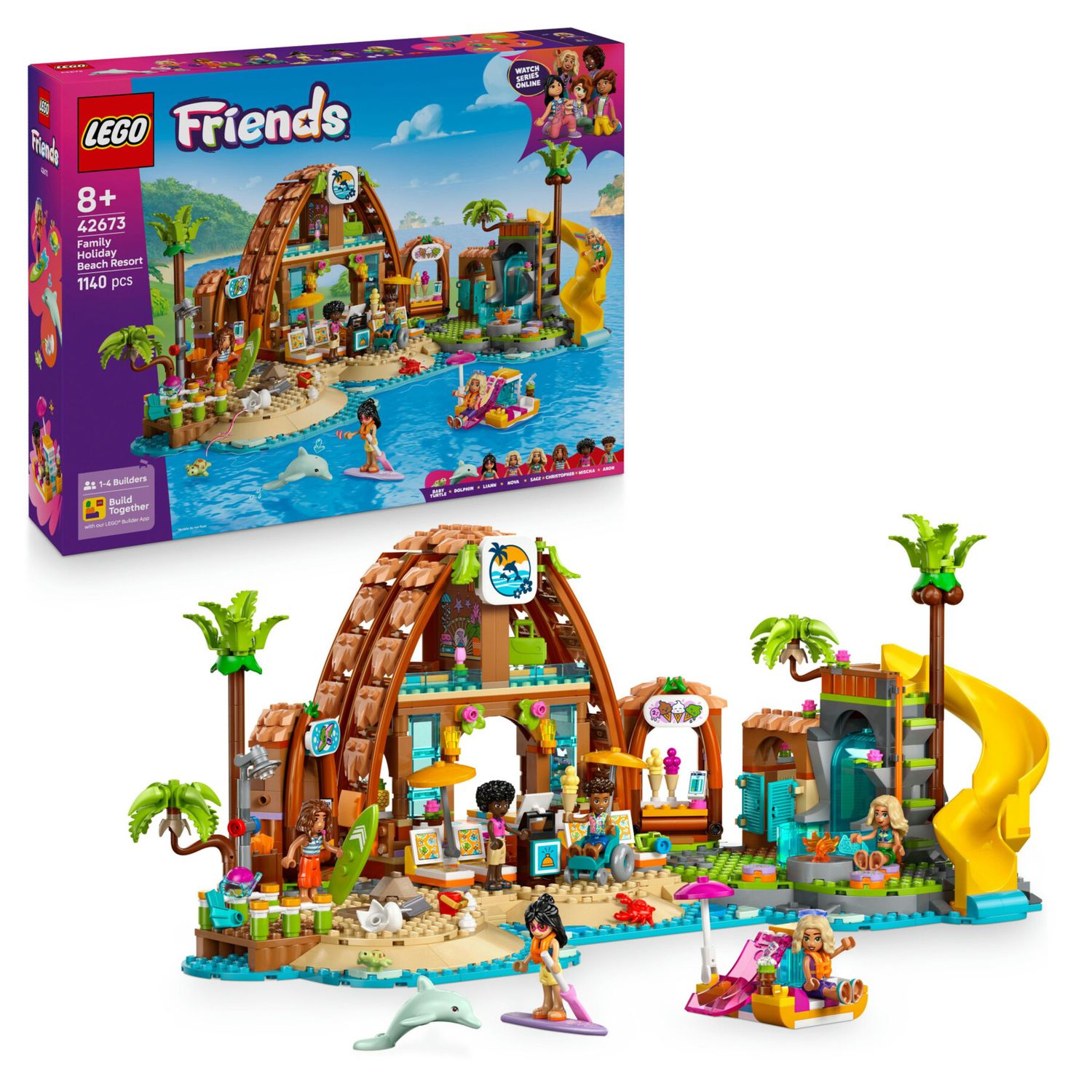 Lego friends 42673 vacanza beach resort: 6 mini bamboline 8+ - LEGO FRIENDS, Lego
