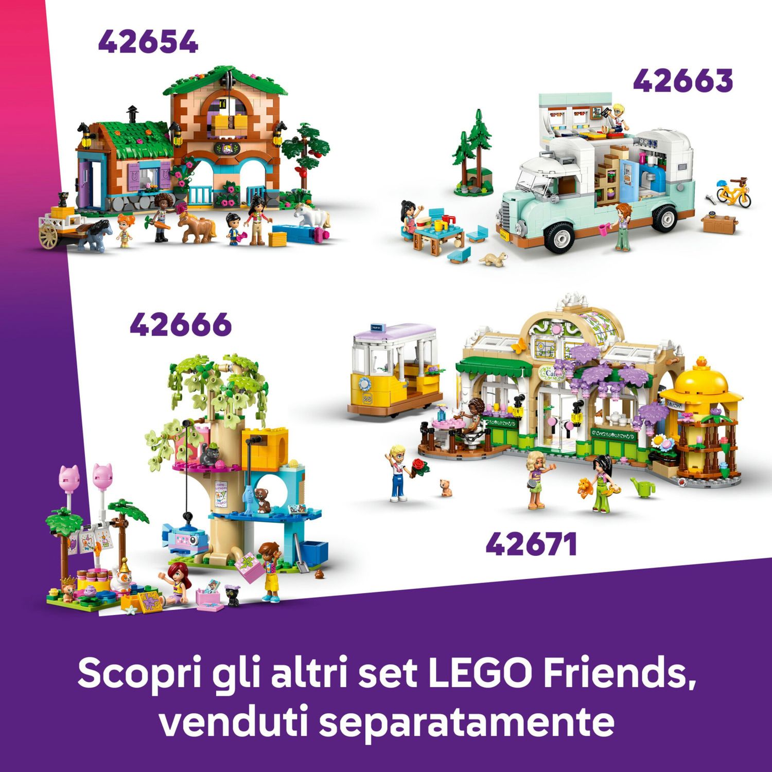 Lego friends 42673 vacanza beach resort: 6 mini bamboline 8+ - LEGO FRIENDS, Lego