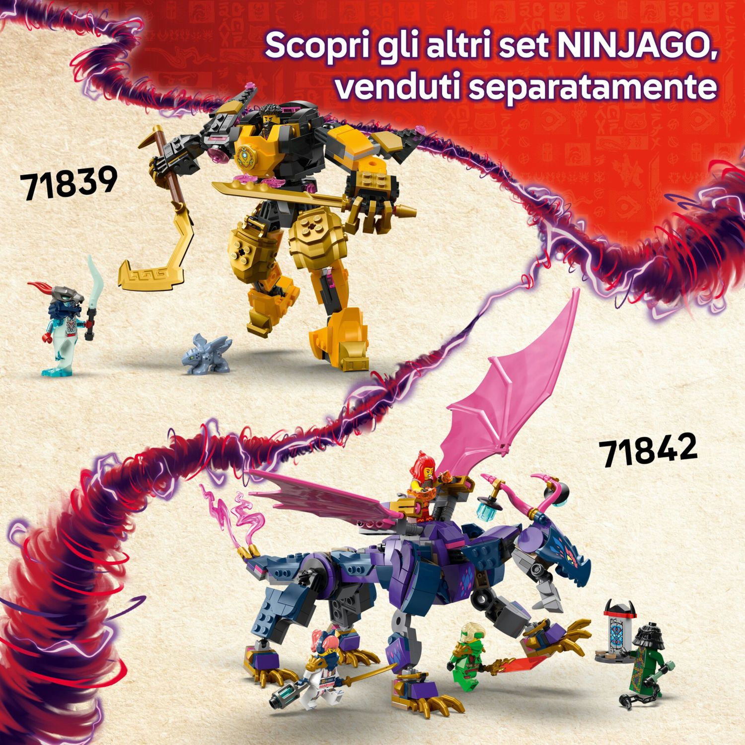 Lego ninjago 71838 moto kai: 2 motociclette, 2 minifigure 6+ - LEGO NINJAGO, Lego