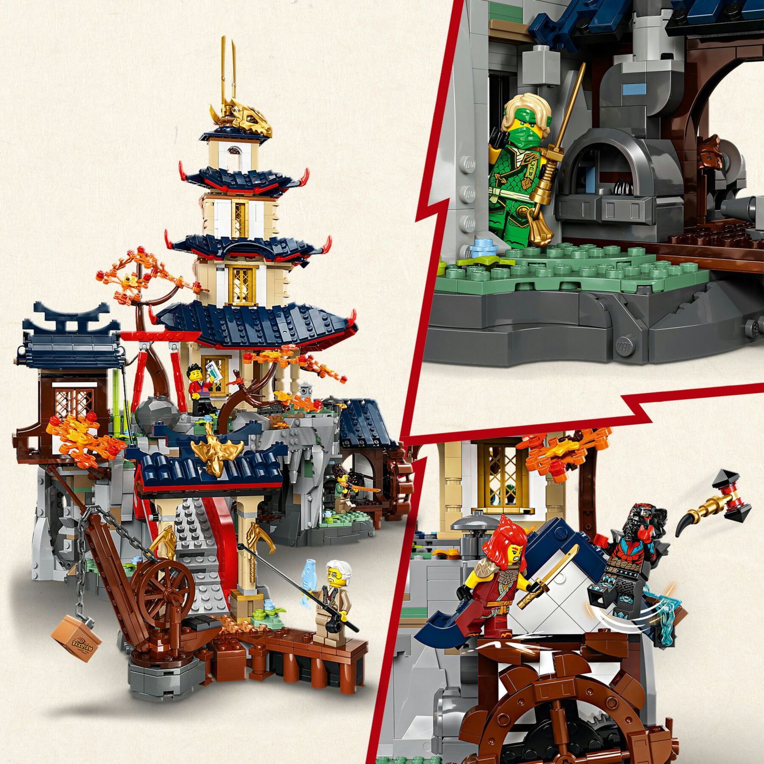 Lego ninjago 71814 torneo città tempio: pagoda, 13 minifigure 14+ - LEGO NINJAGO, Lego