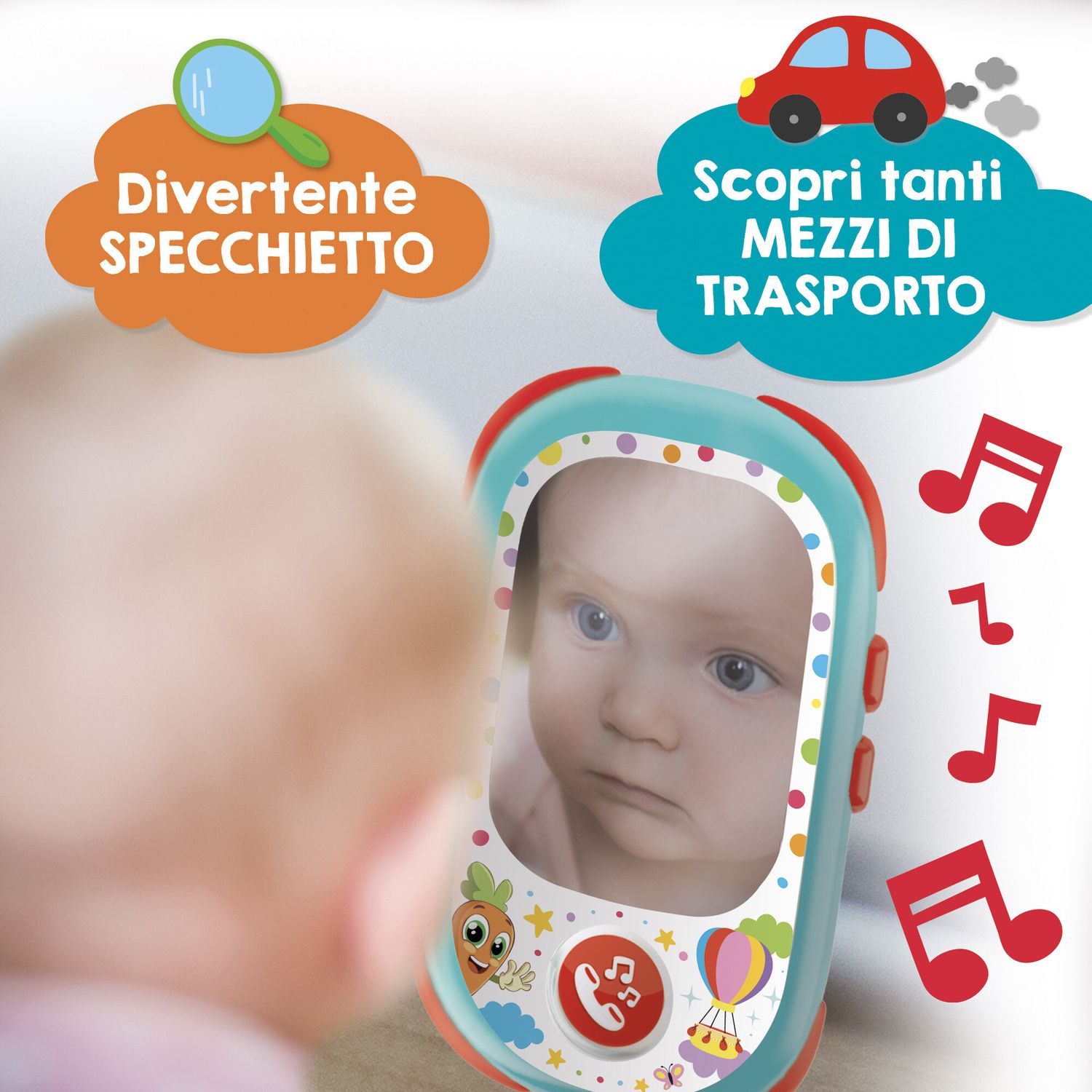 Carotina baby smartphone led: gioco interattivo per bambini - LISCIANI