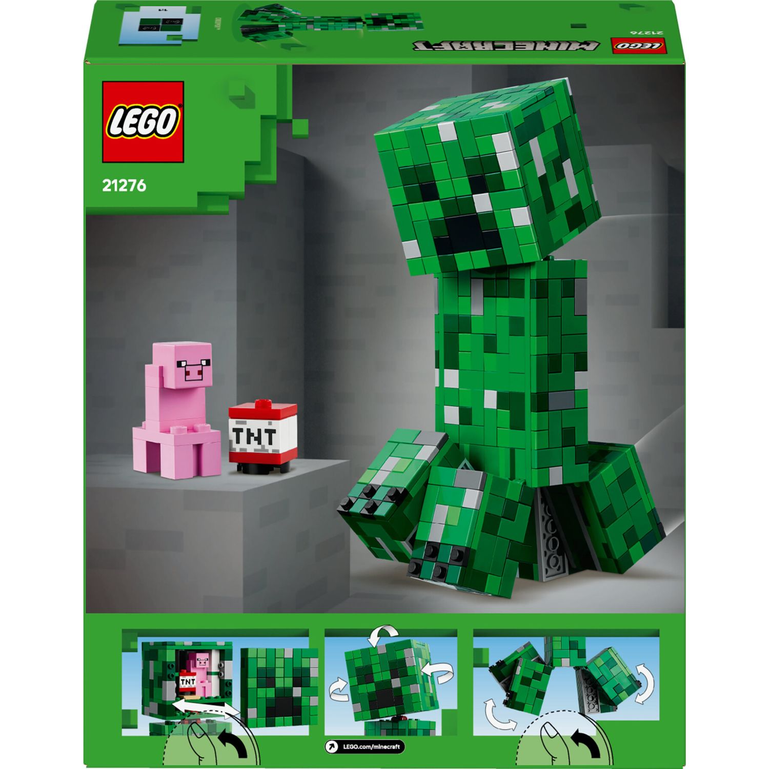 Lego minecraft 21276 creeper: action figure snodabile, segreto 10+ - Lego