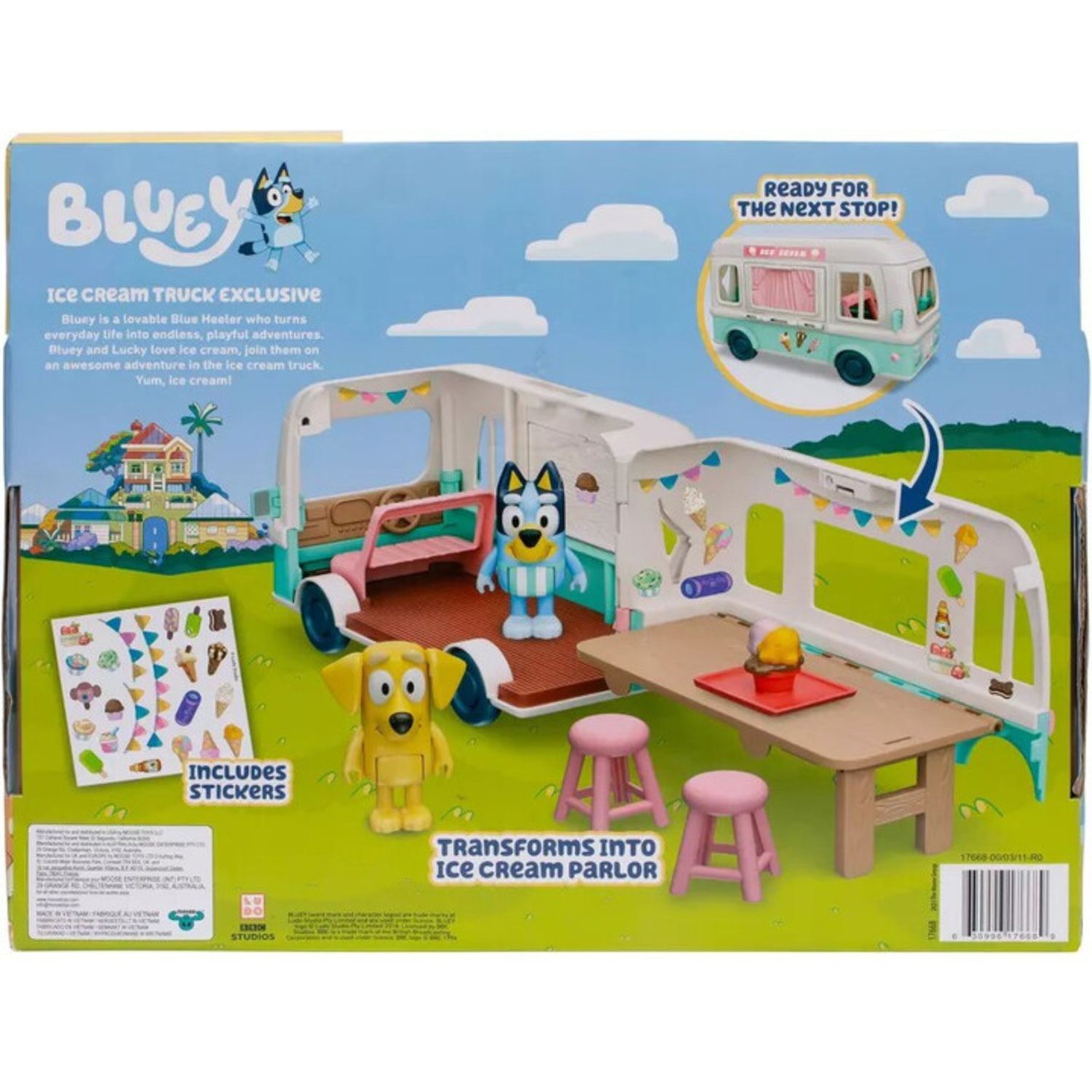 Bluey camioncino gelati: 2 personaggi, gioco per bambini - BLUEY