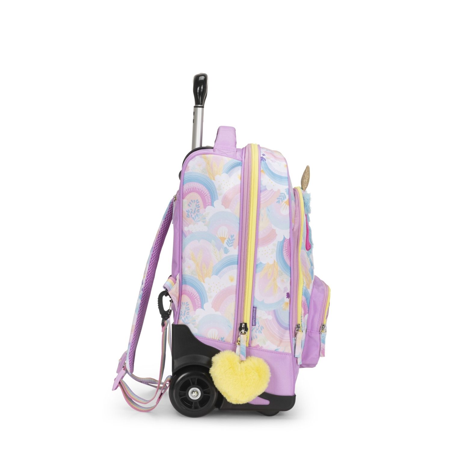 Zaino trolley scuola mofu mofu unicorno con spallacci a scomparsa e maniglia regolabile - 