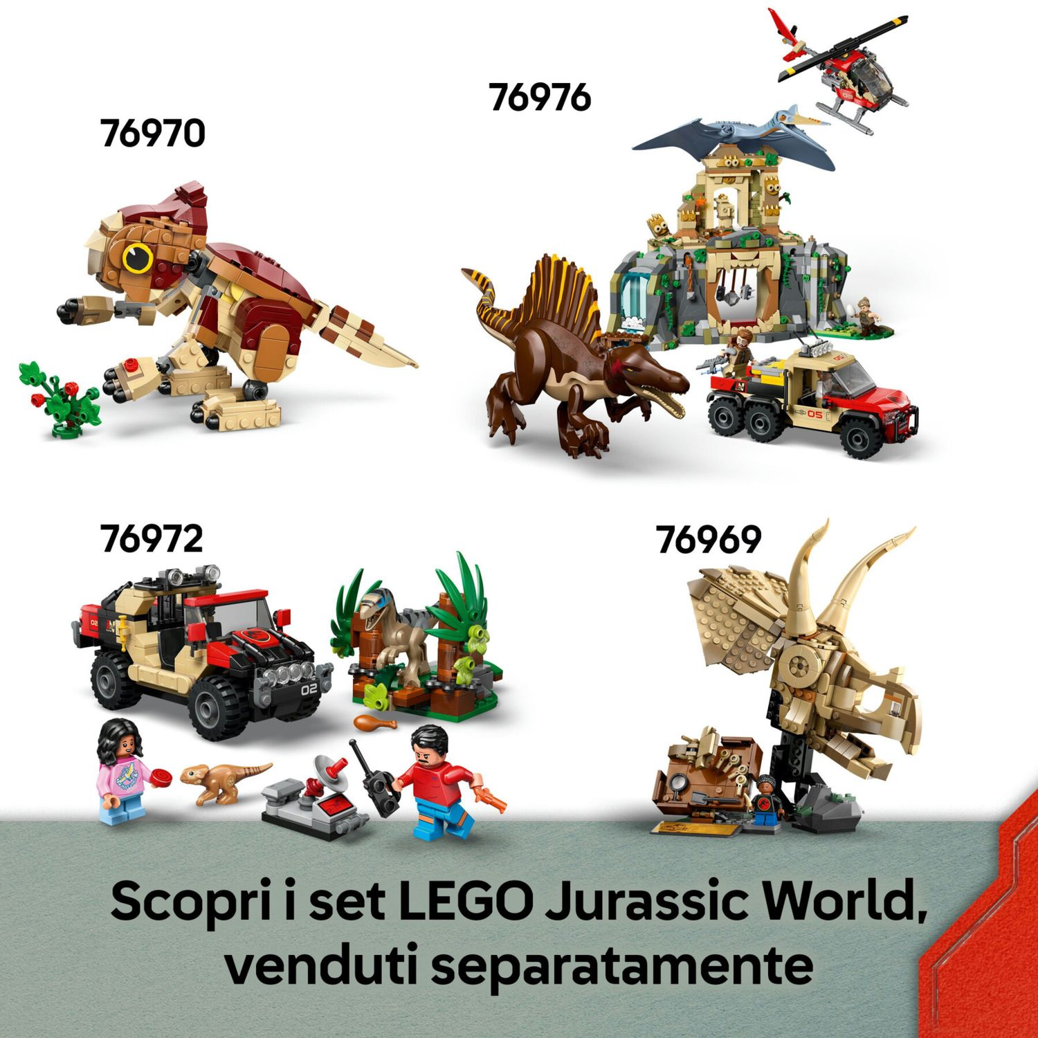 Lego jurassic world – 76973 – raptor e titanosauro in fuga - Jurassic World, LEGO JURASSIC WORLD, Lego