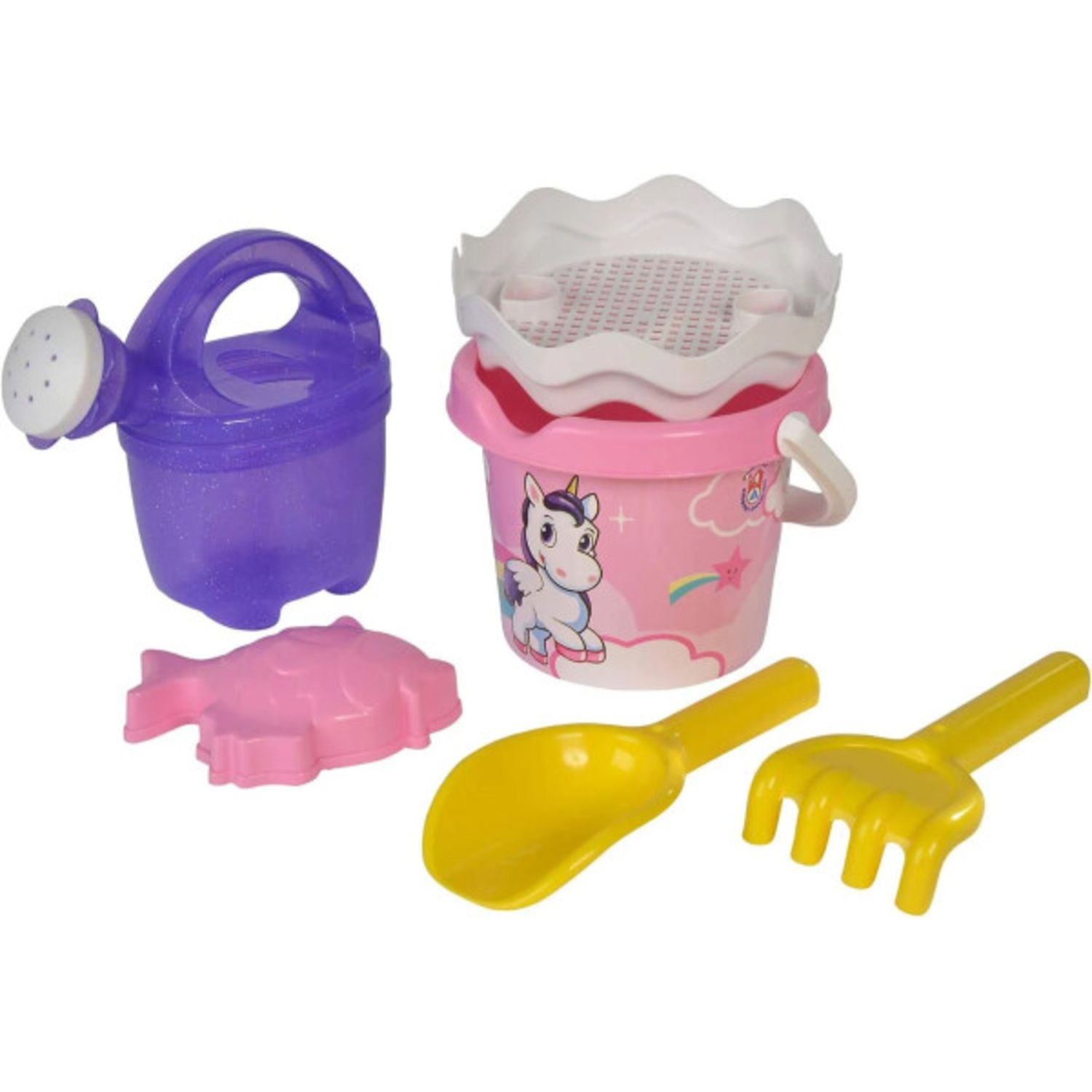 Zaino unicorno con attrezzi per acqua e sabbia, secchio e irrigatore inclusi - ANDRONI GIOCATTOLI