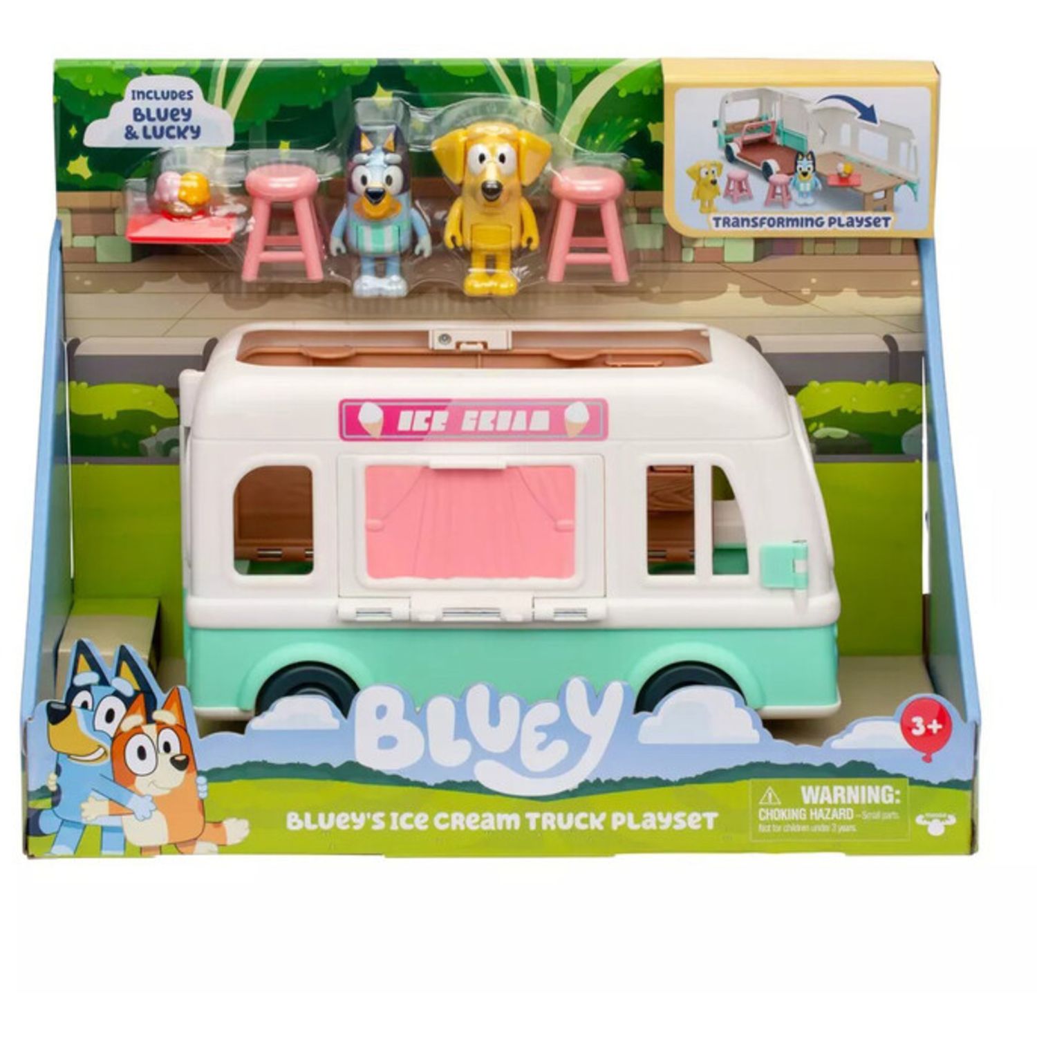 Bluey camioncino gelati: 2 personaggi, gioco per bambini - BLUEY