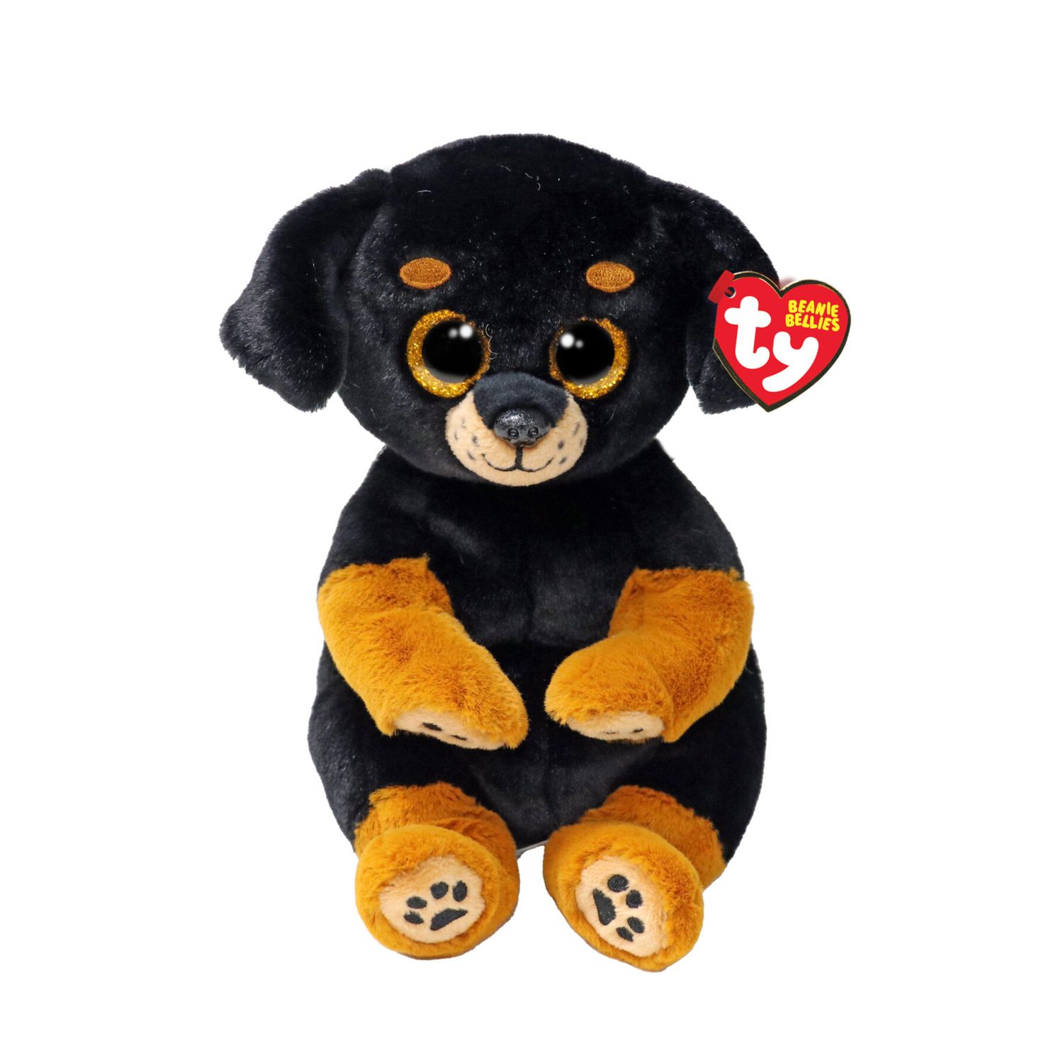 Ty beanie bellies - randi il cagnolino con gli occhioni dorati glitter, gli animaletti di peluche con il pancino morbido originali ty - 20 cm - t41290 - TY
