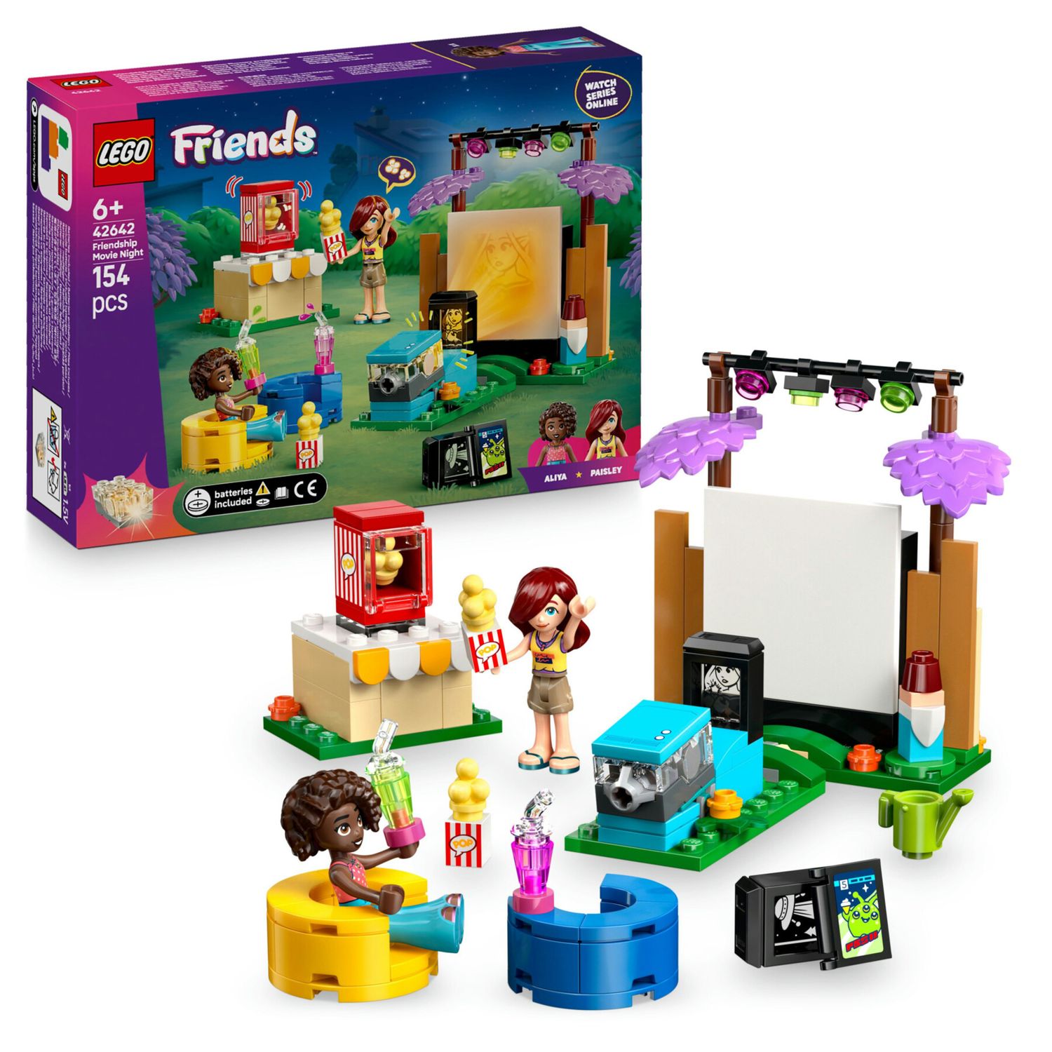 Lego friends 42642 movie night amicizia: 2 mini bamboline 6+ - LEGO FRIENDS, Lego