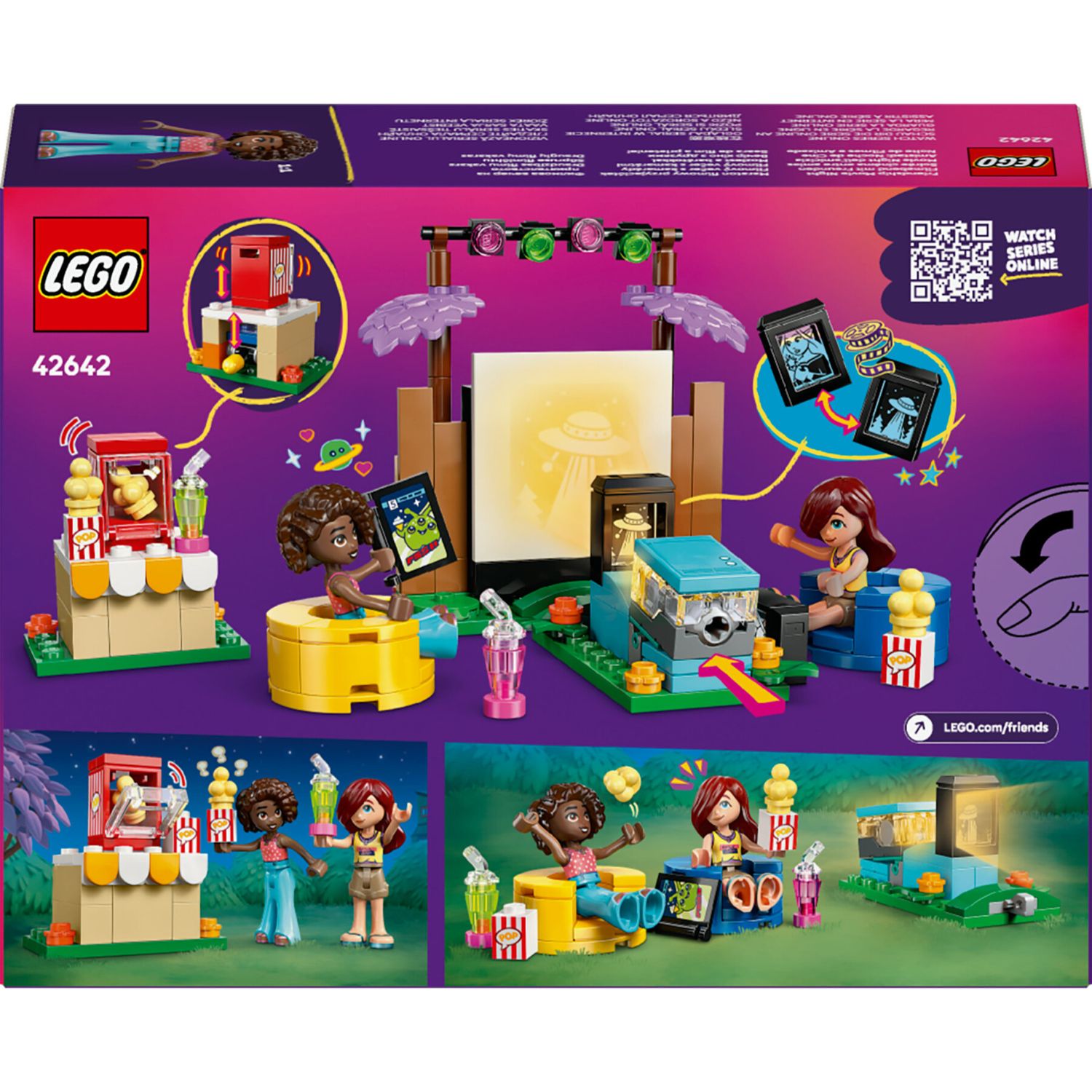 Lego friends 42642 movie night amicizia: 2 mini bamboline 6+ - LEGO FRIENDS, Lego