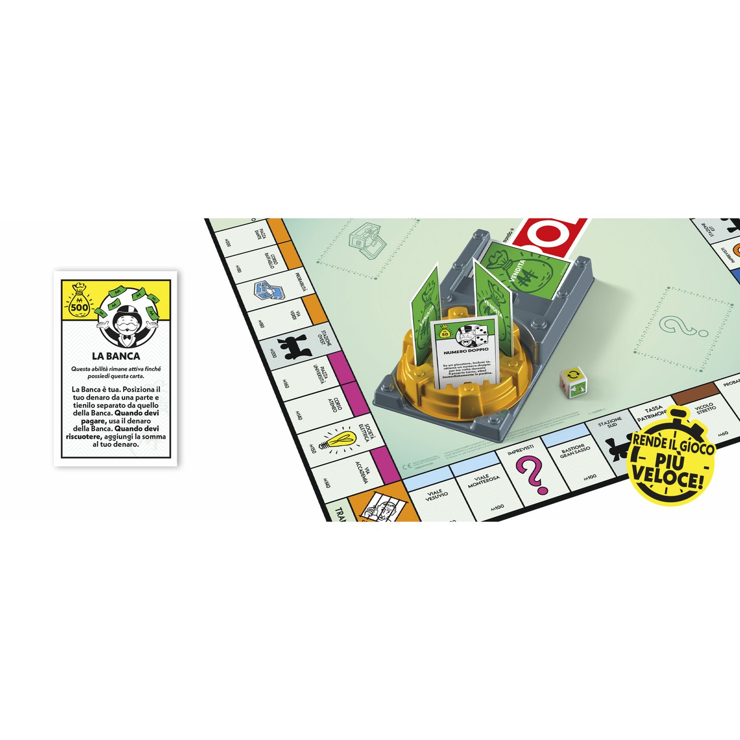 Monopoly, espansione compra tutto -rendi le partite classiche a monopoly ancora più divertenti e veloci - dagli 8 anni in su -2-6 giocatori -| 40 min - MONOPOLY