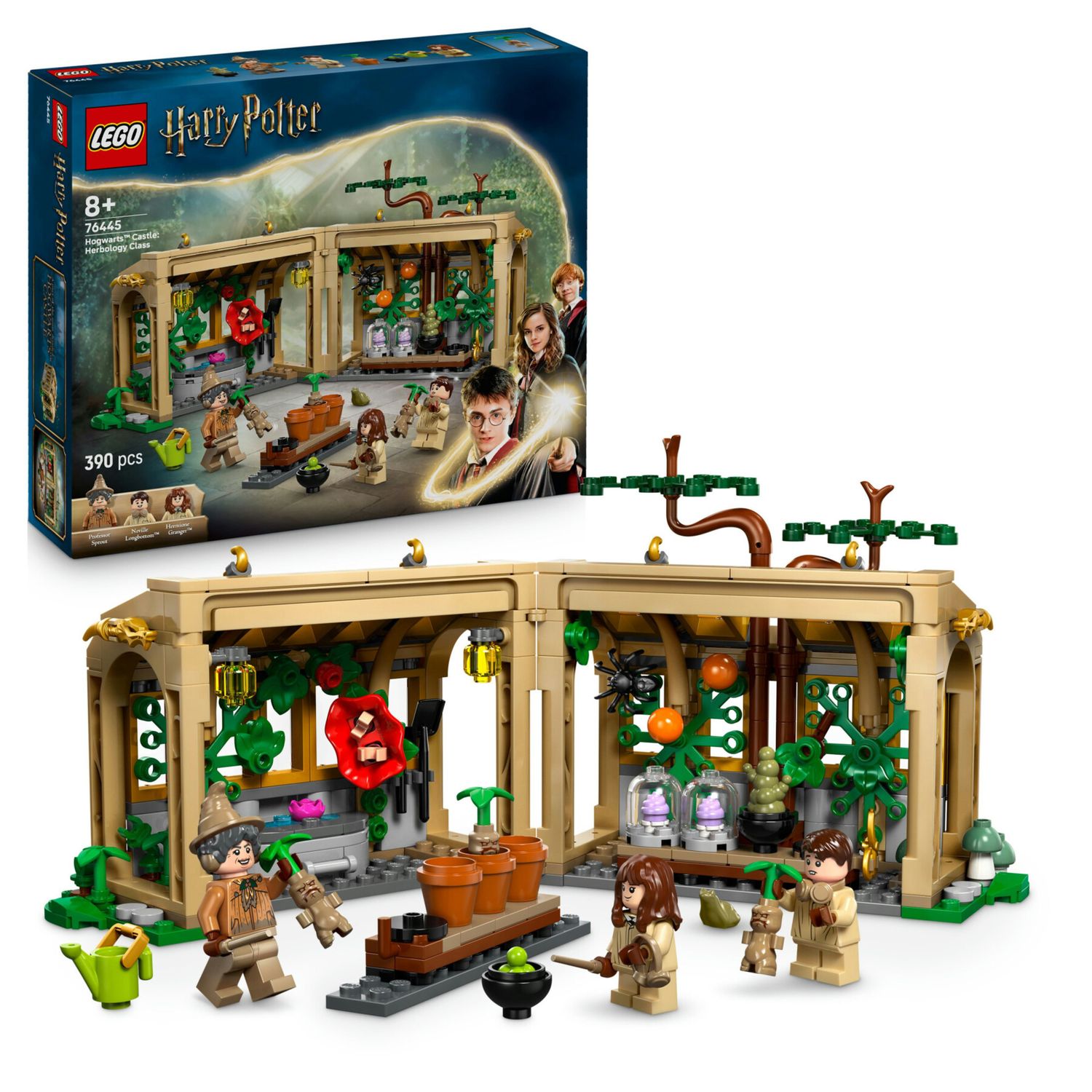 Lego harry potter 76445 hogwarts: lezione erbologia, 3 minifigure 8+ - LEGO® Harry Potter™, Lego