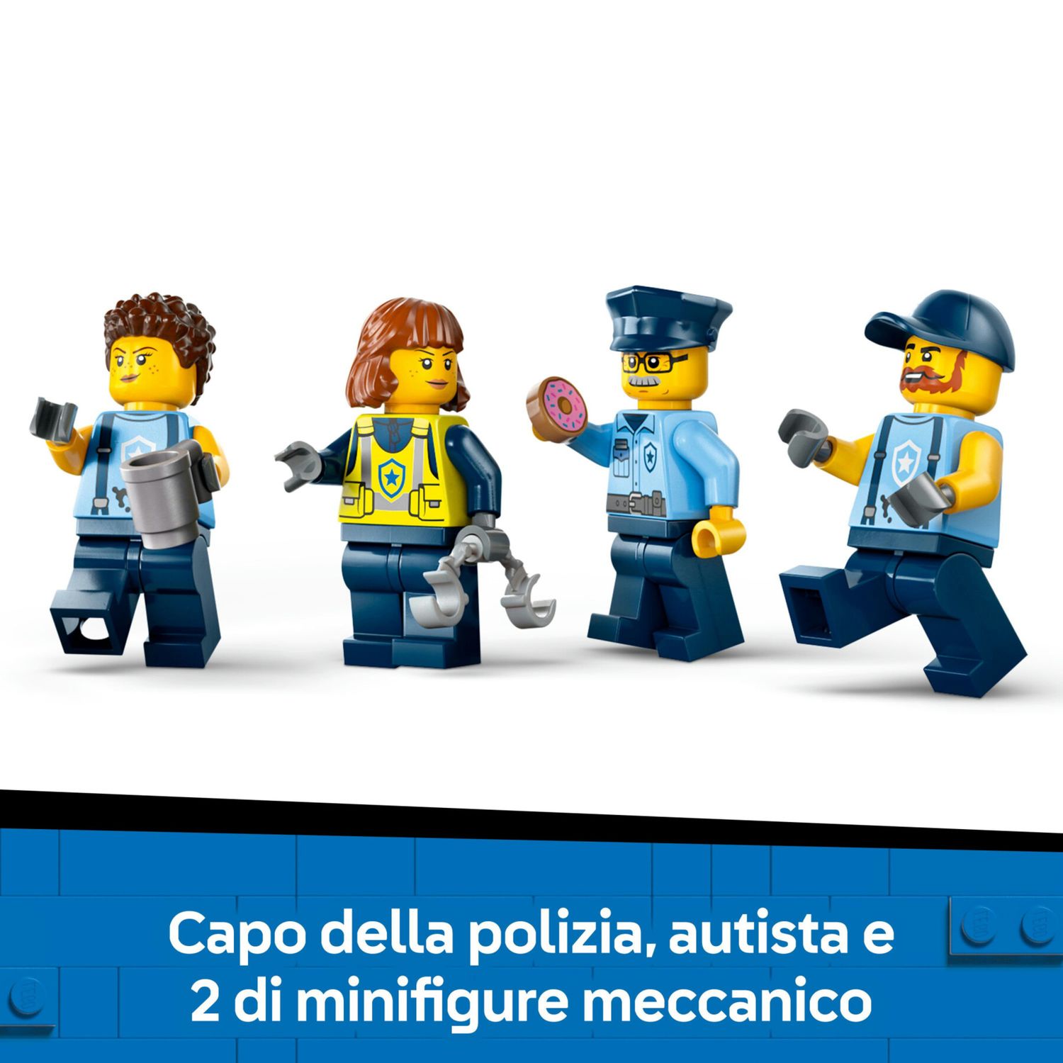 Lego city 60457 officina auto polizia: modulare, 4 minifigure 6+ - LEGO CITY, Lego