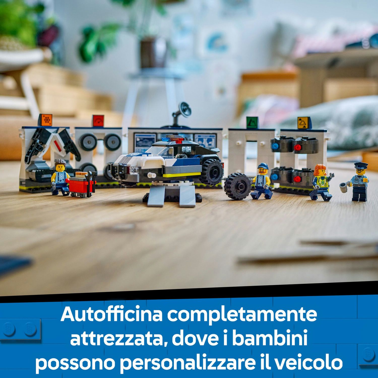 Lego city 60457 officina auto polizia: modulare, 4 minifigure 6+ - LEGO CITY, Lego