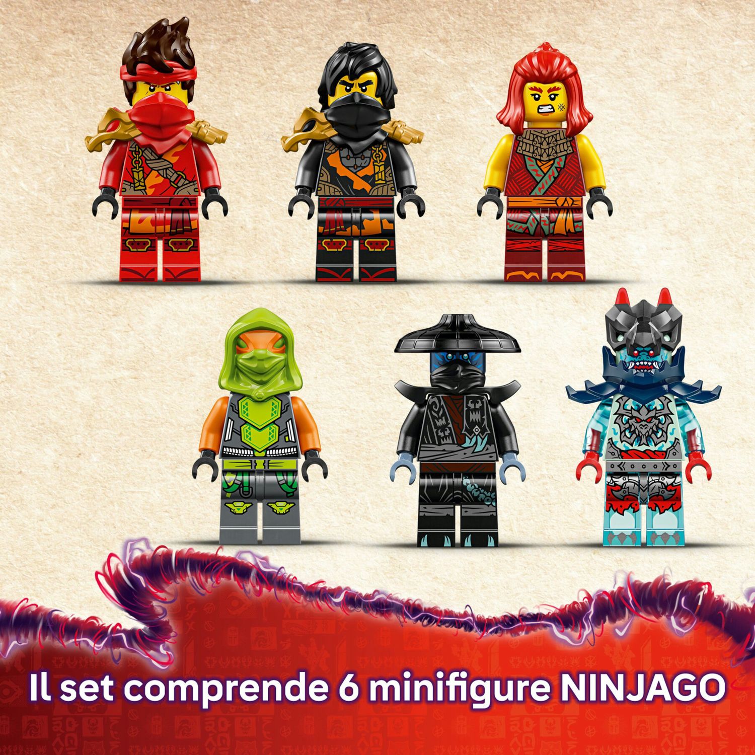Lego ninjago 71844 veicolo combattimento ninja: 2 moto, aereo, 6 minifigure 8+ - LEGO NINJAGO, Lego