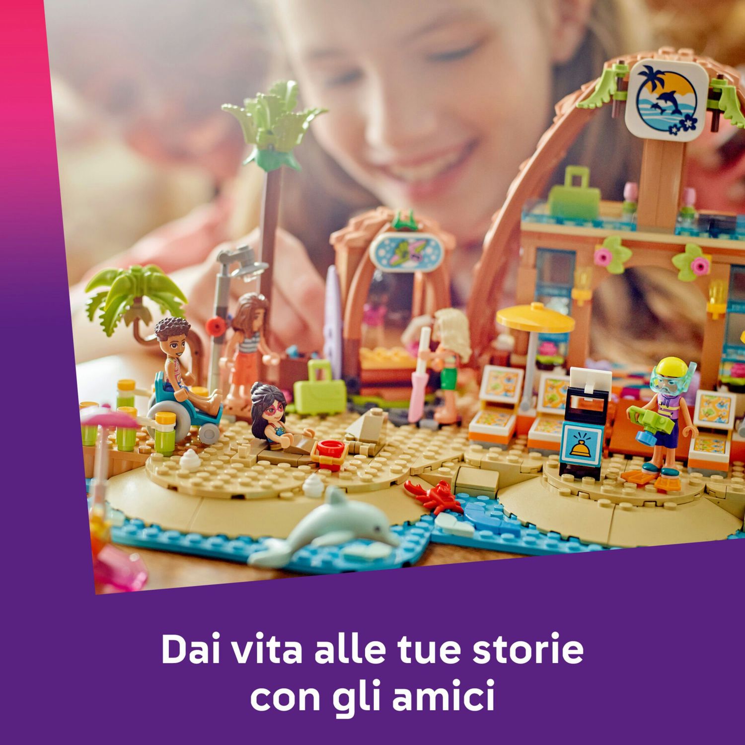 Lego friends 42673 vacanza beach resort: 6 mini bamboline 8+ - LEGO FRIENDS, Lego