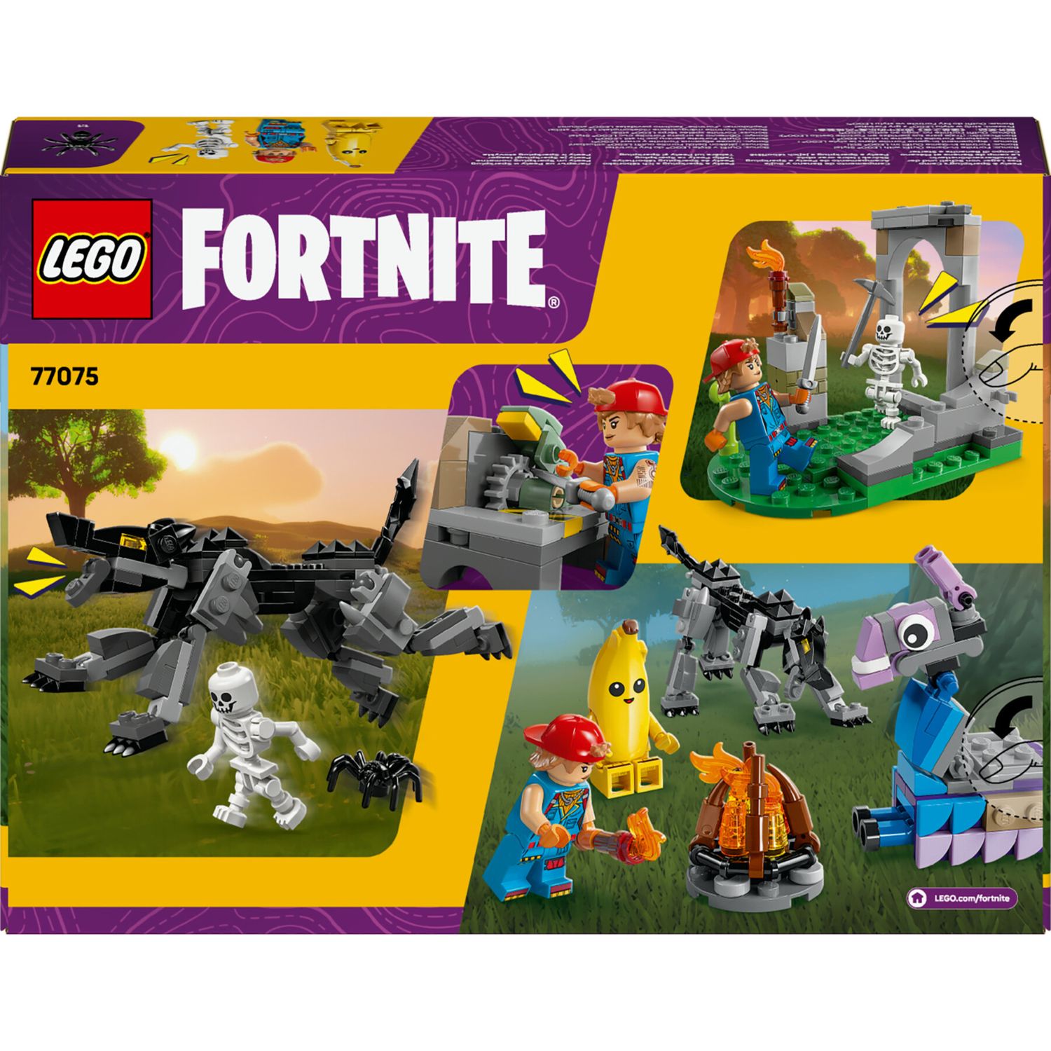 Lego fortnite 77075 campo bananita starter: 3 minifigure, gaming 7+ - Lego