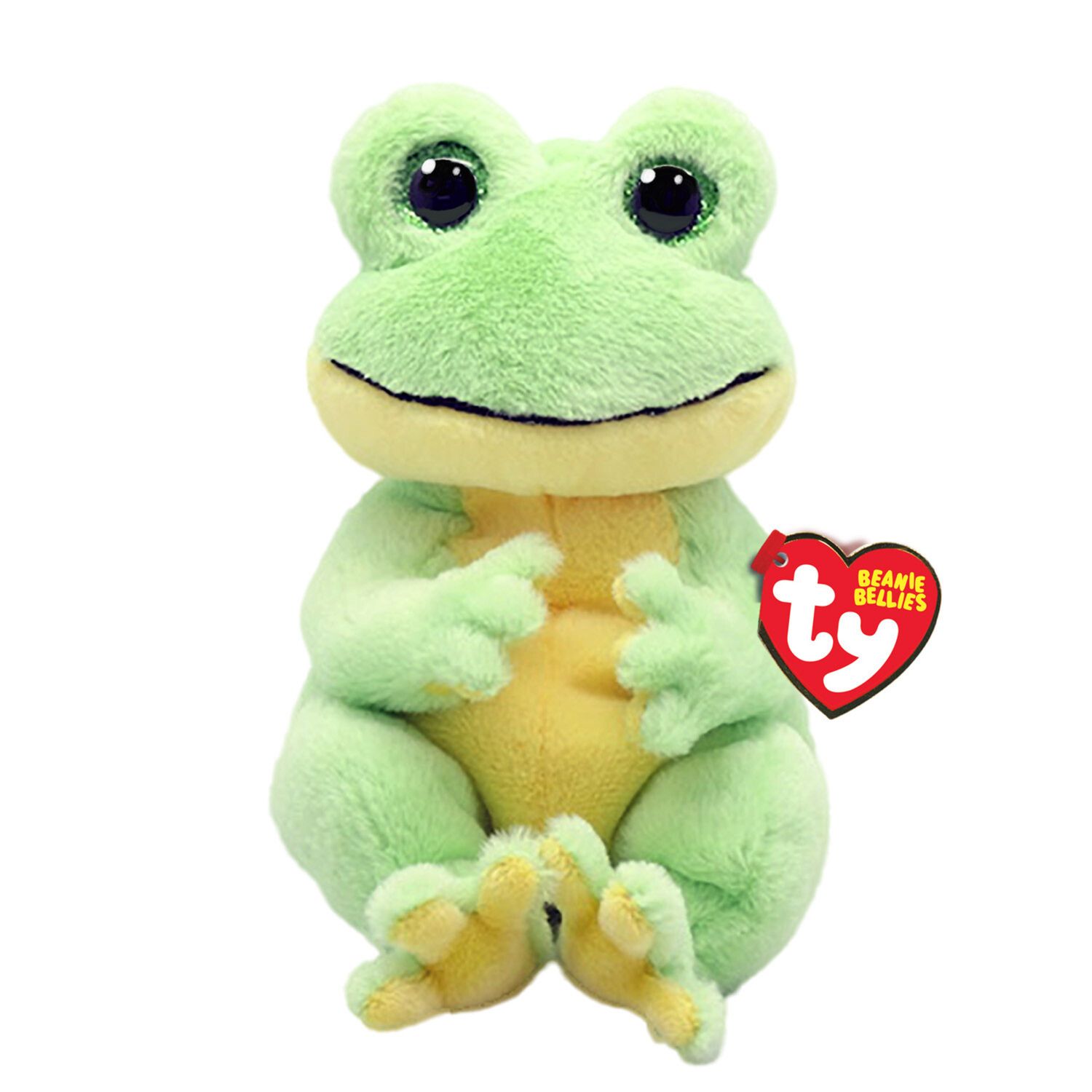 Snapper la rana con gli occhioni verdi glitter, i coccolosi animaletti di peluche con il pancino morbido originali ty - 20 cm - t41052 - TY