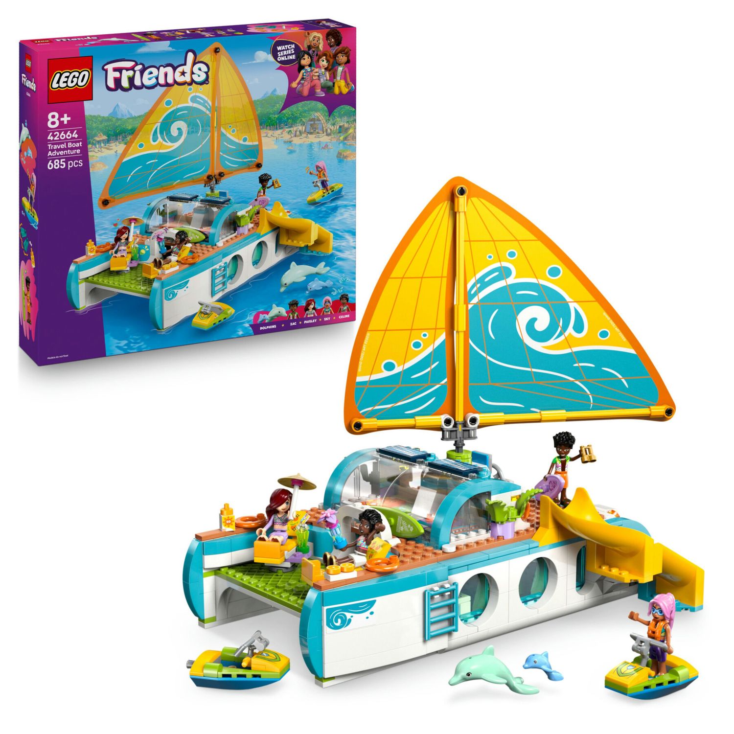 Lego friends 42664 avventura catamarano: barca, 4 mini bamboline 8+ - LEGO FRIENDS, Lego