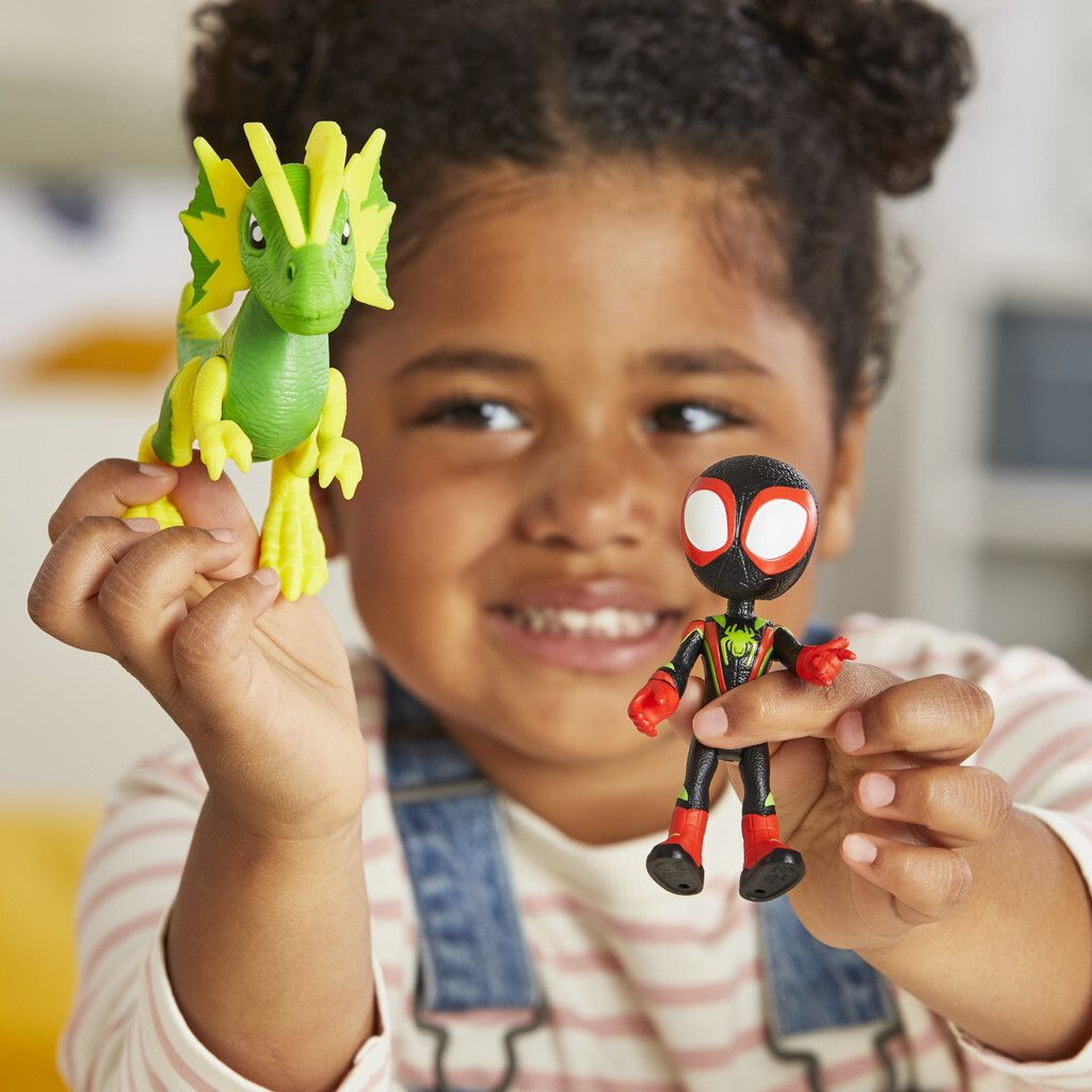 Hasbro spidey e i suoi fantastici amici - spidey con cattivo dino spidey, assortito - 3+ - SPIDEY
