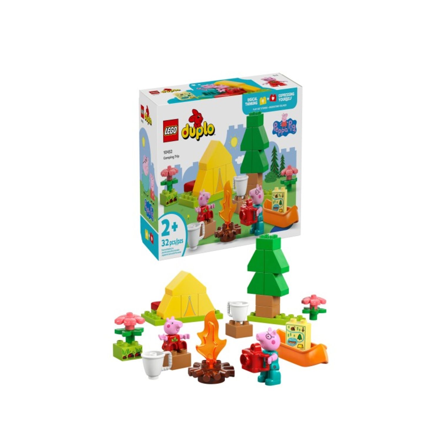 Lego duplo - 10452- peppa pig gita in campeggio con camper e minifigure - PEPPA PIG, Lego