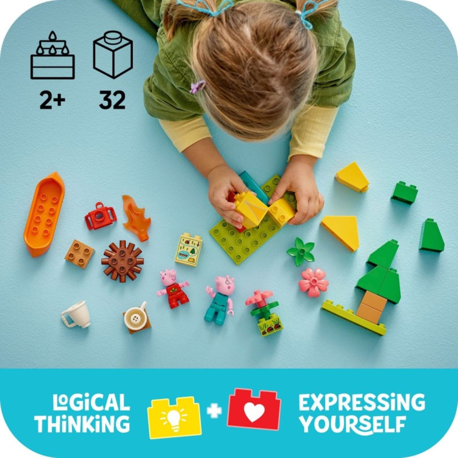 Lego duplo - 10452- peppa pig gita in campeggio con camper e minifigure - PEPPA PIG, Lego