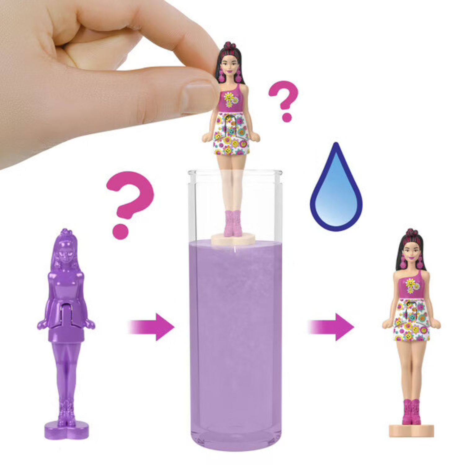 Figurine barbie color reveal - version 2 - mini barbie land - BARBIE LAND MINI