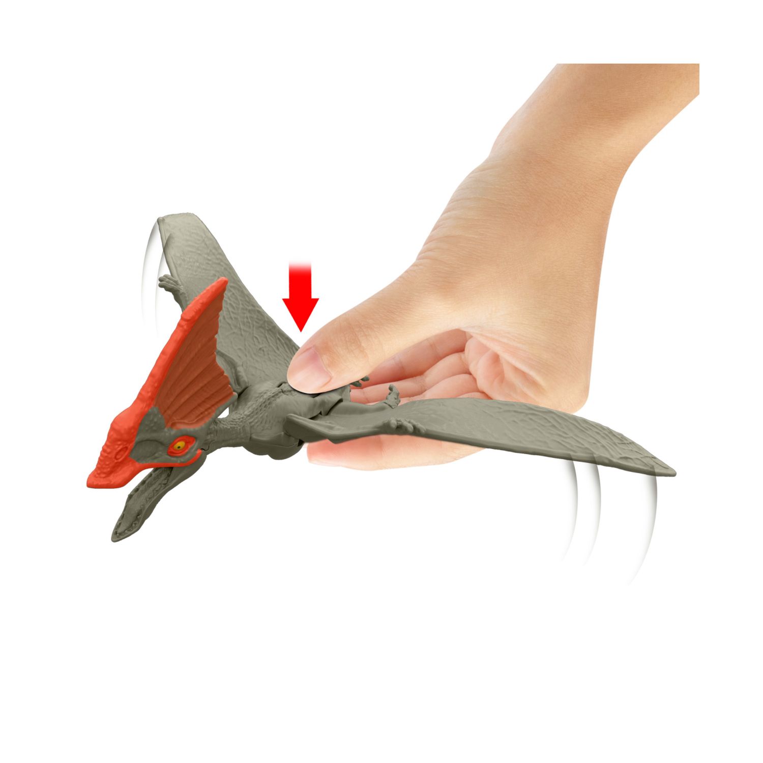 Mattel jurassic world la rinascita - tapejara attacco fatale, dinoasuro snodato con azione a colpo singolo inclusa, design ispirato al film - Jurassic World