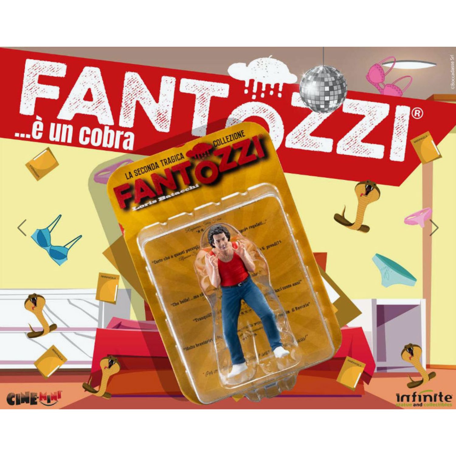 Fantozzi mini figure serie 1 un cobra + libretto - infinite statue 10 cm - DB LINE