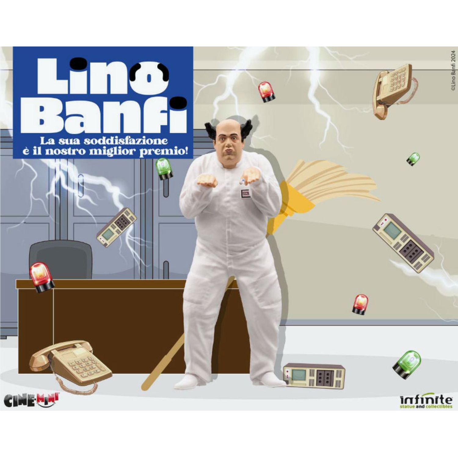 Lino banfi mini figure serie 1 avanti cretino -set 4 personaggi cult in pvc - DB LINE