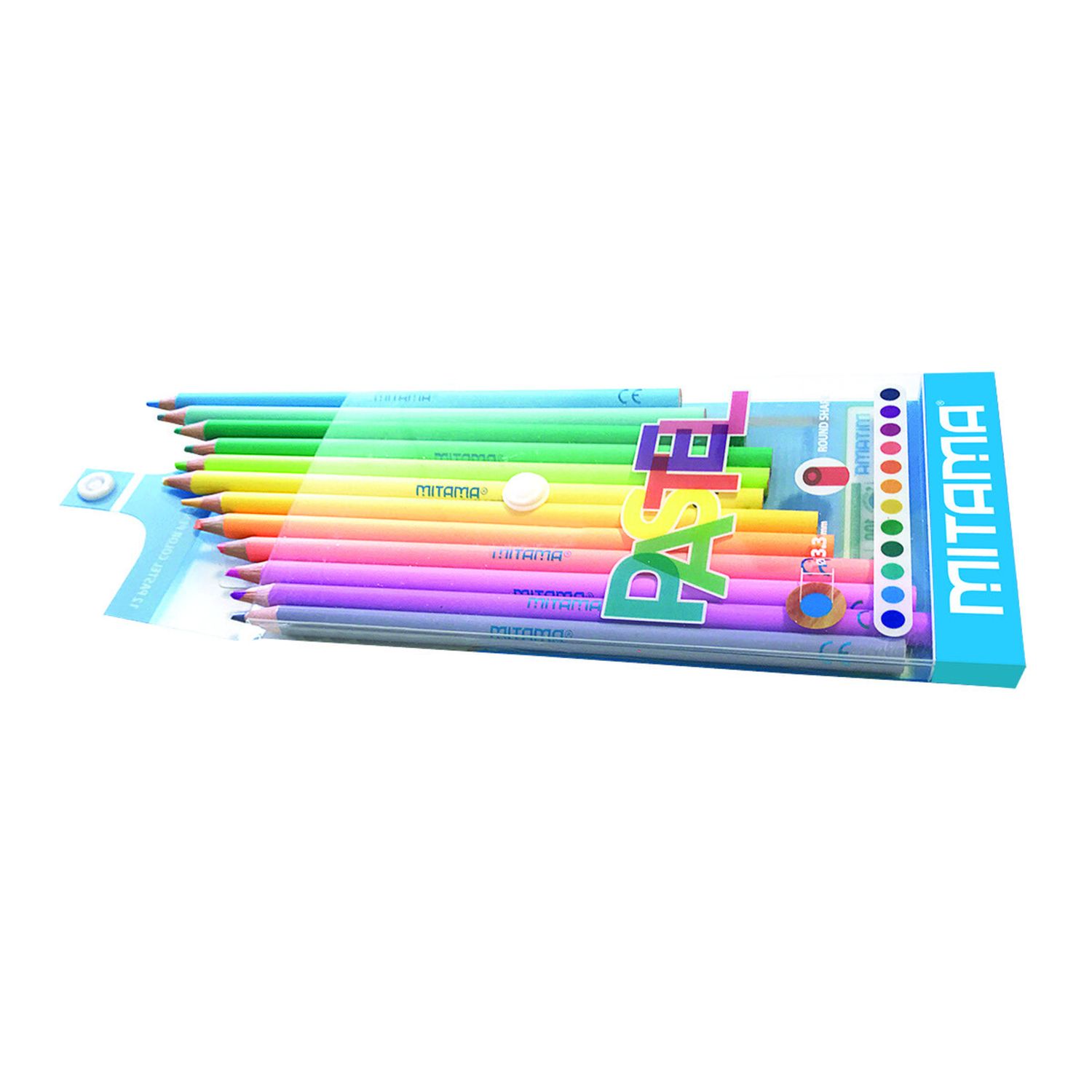Pastelli mitama laccato tondo pastel , mina 3.3, in pet box 12 pz. - MITAMA