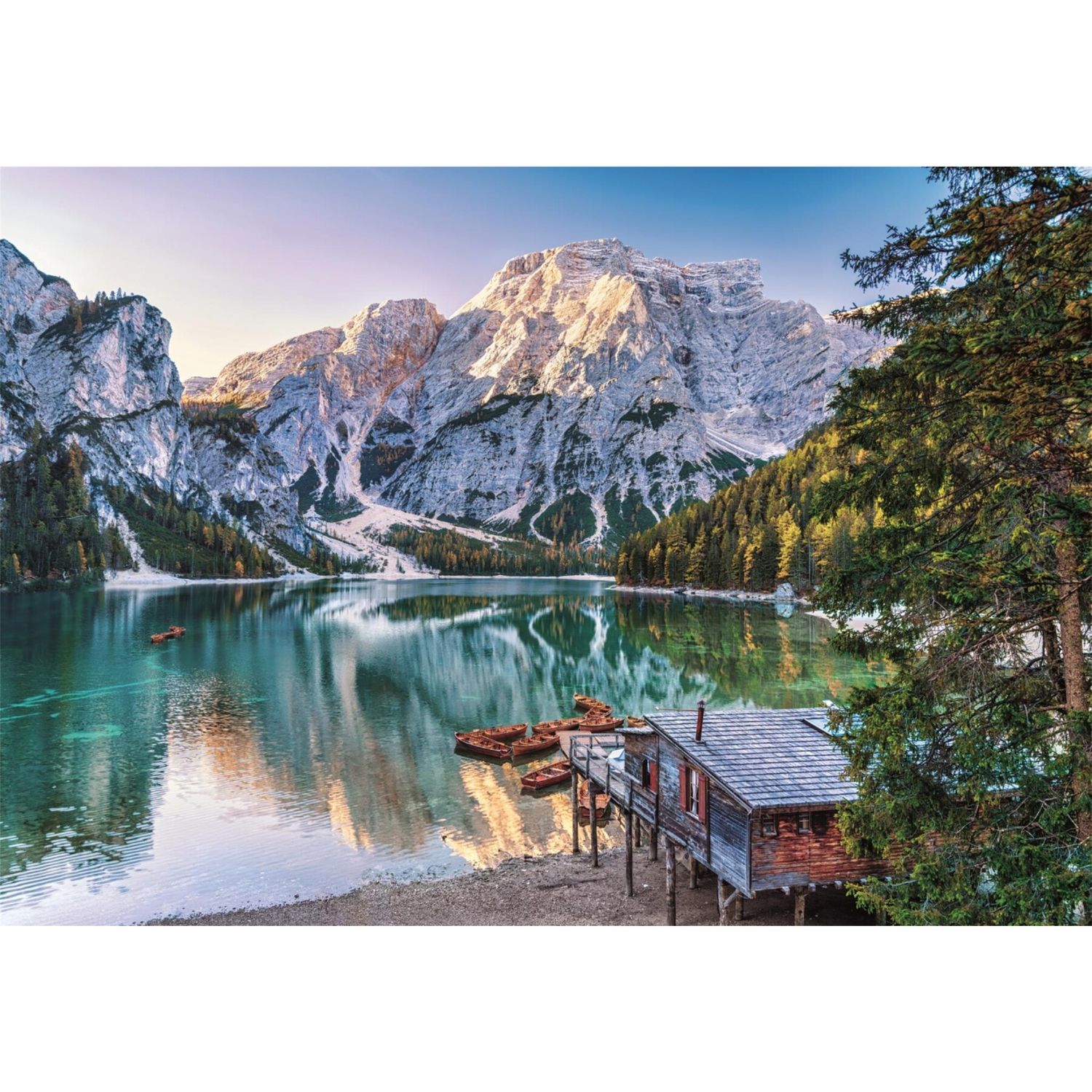 Clementoni - puzzle 1000 hqc emerald lake braies - 39887 - CLEMENTONI