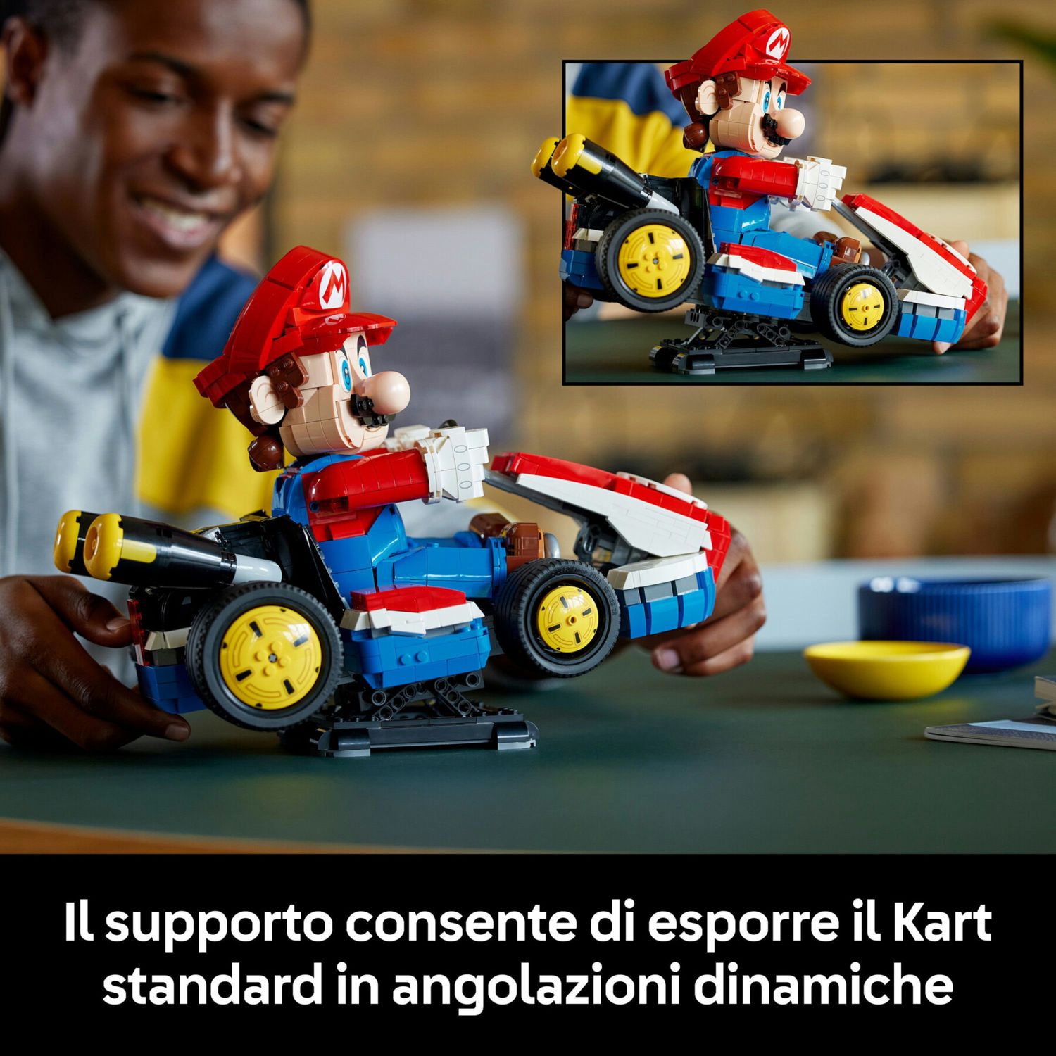 Lego - 72037 - mario kart con mario e kart, modellino da esposizione - LEGO® Super Mario™, Lego