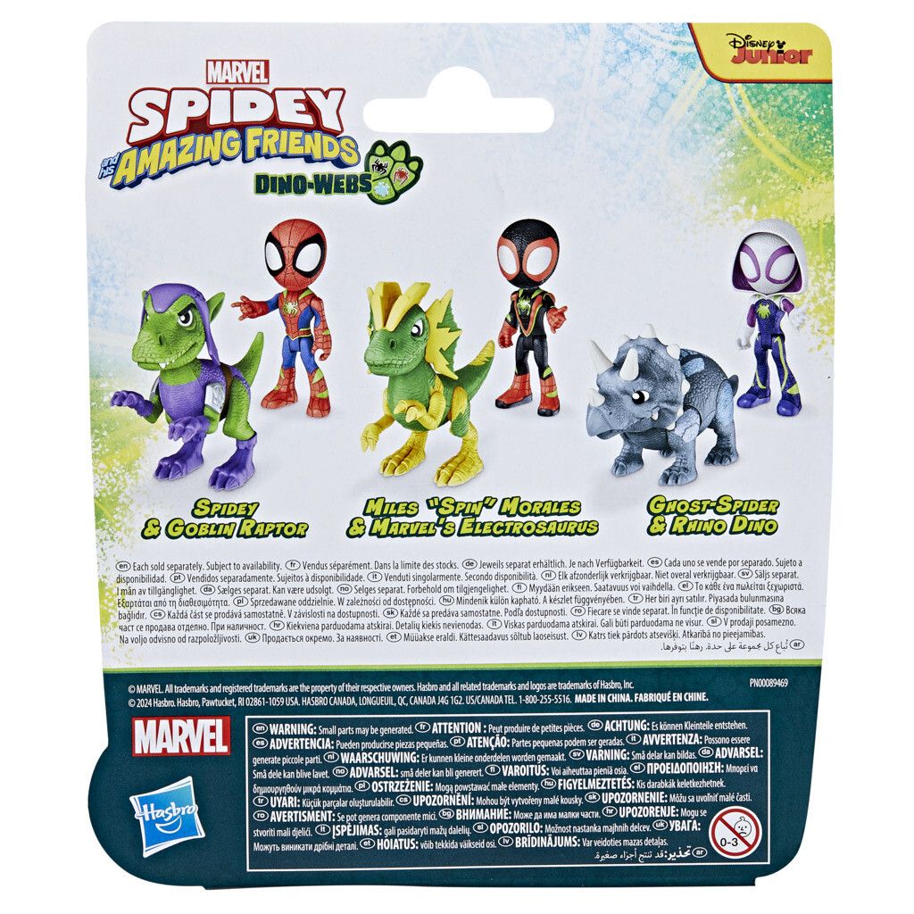 Hasbro spidey e i suoi fantastici amici - spidey con cattivo dino spidey, assortito - 3+ - SPIDEY
