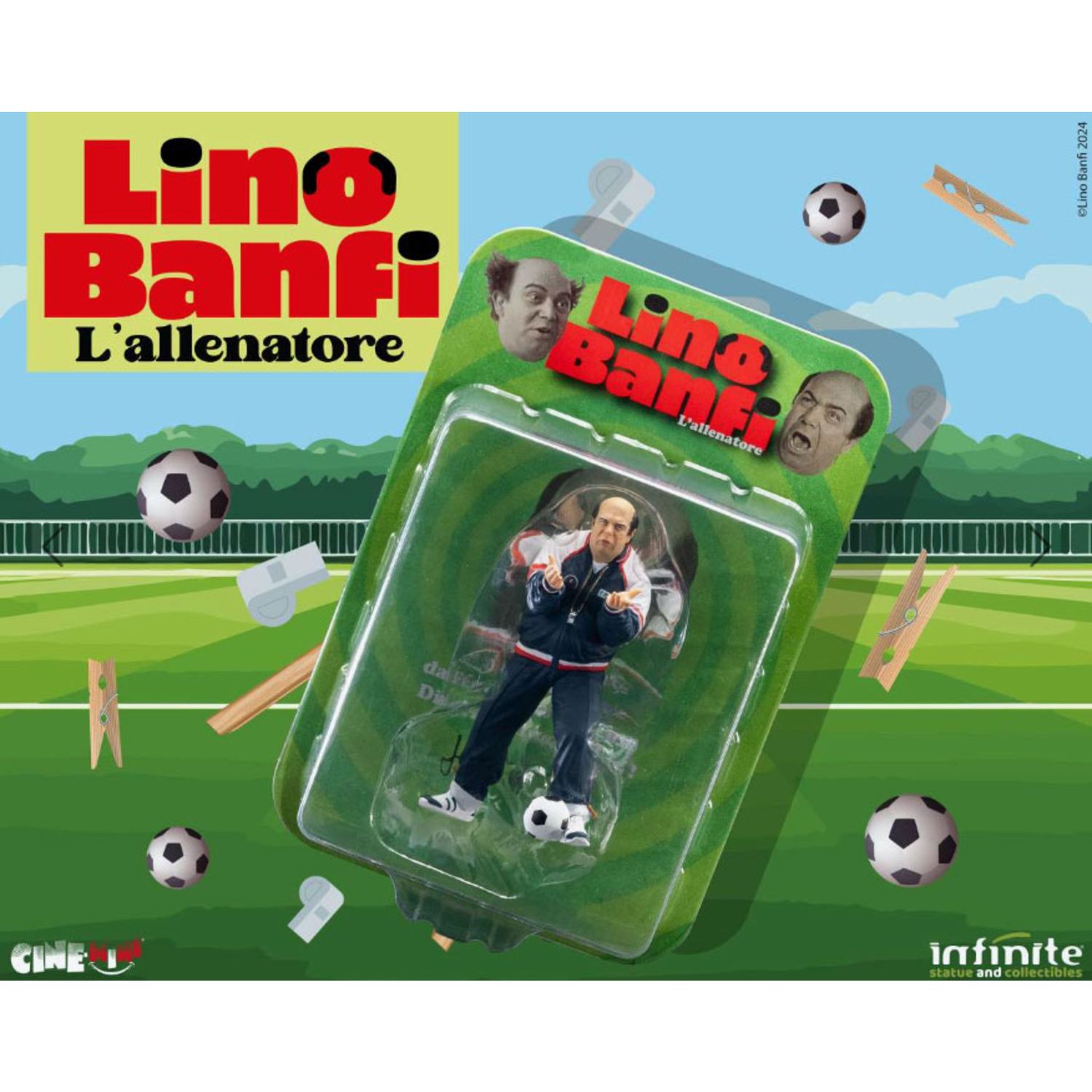 Lino banfi mini figure serie 1 l'allenatore  -set 4 personaggi cult in pvc - DB LINE